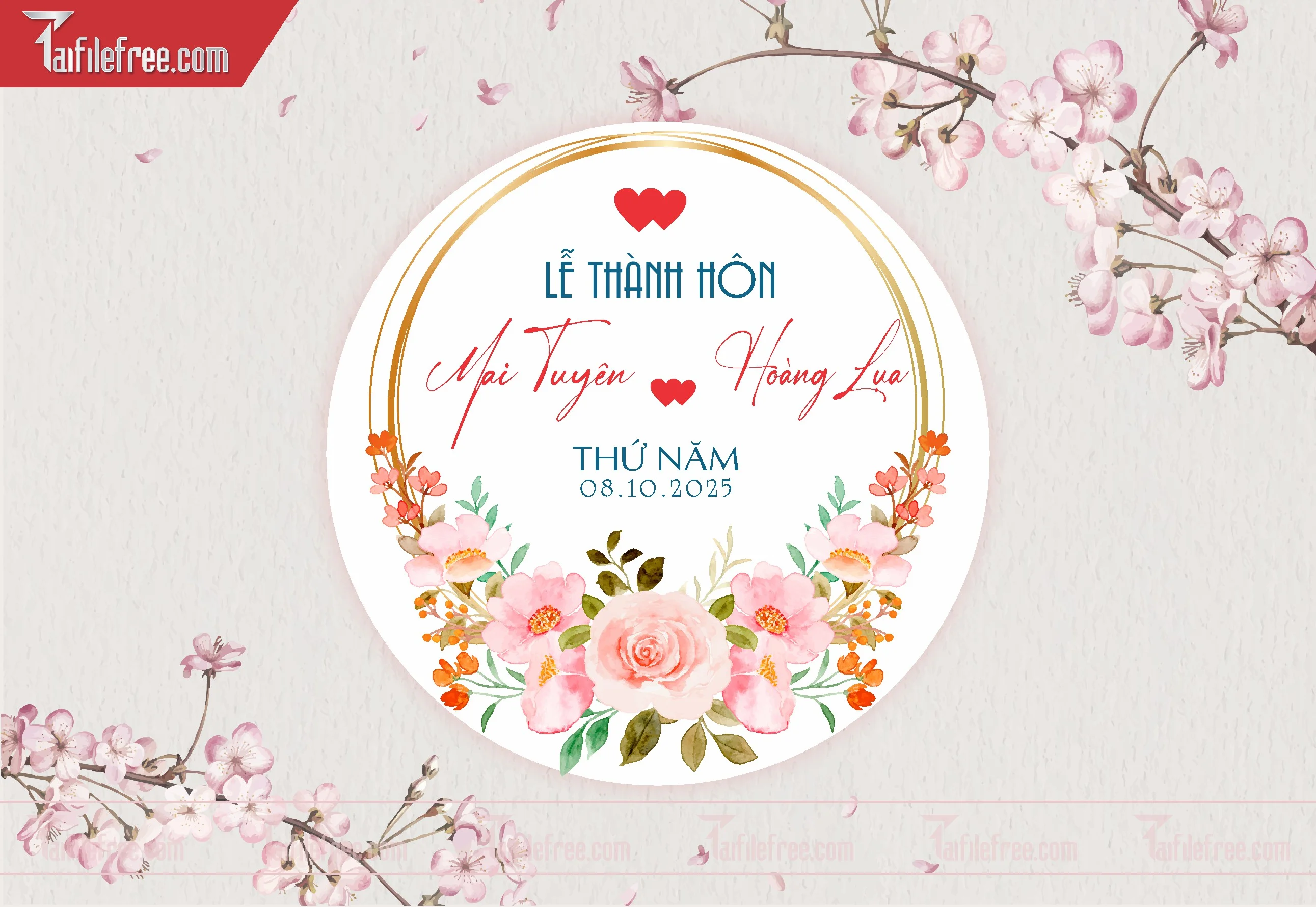 File Thiết Kế Bảng Tên Tiệc Cưới BC02