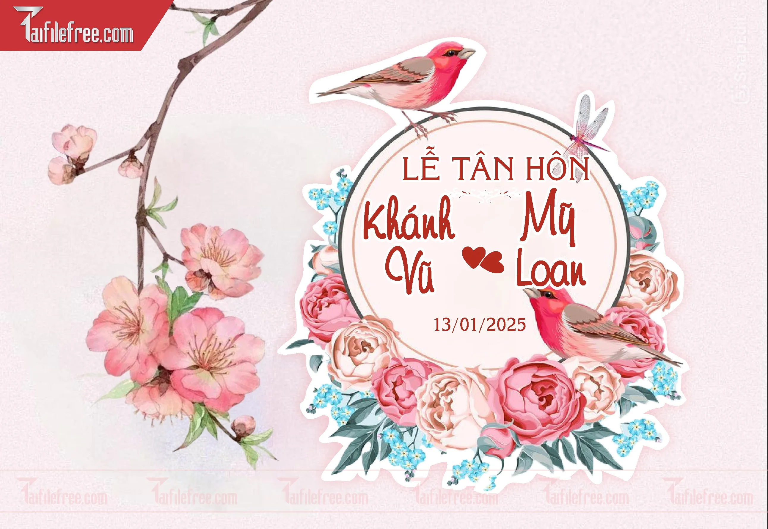 File Thiết Kế Bảng Tên Tiệc Cưới BC14