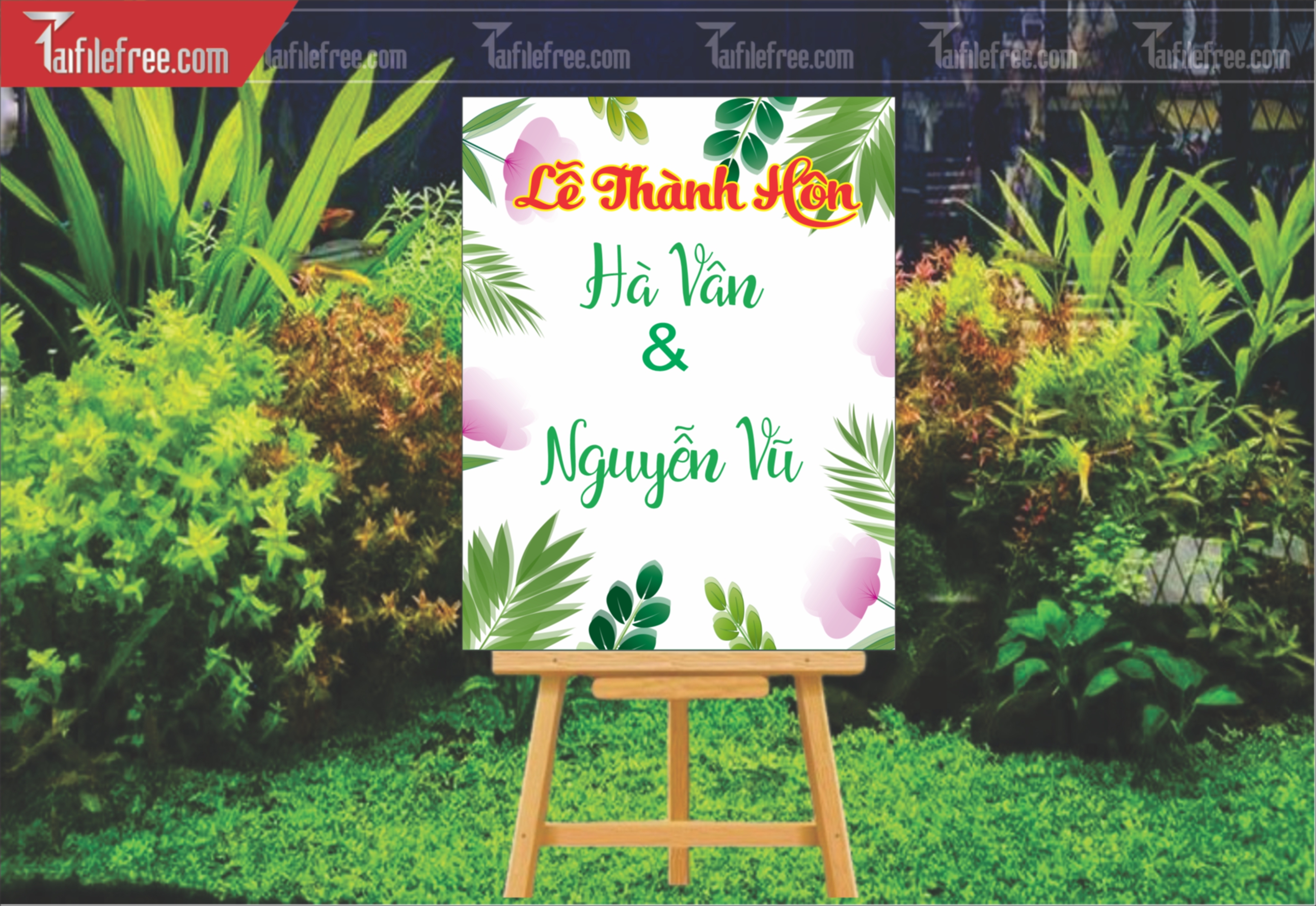 File Thiết Kế Bảng Welcome Tiệc Cưới BC57