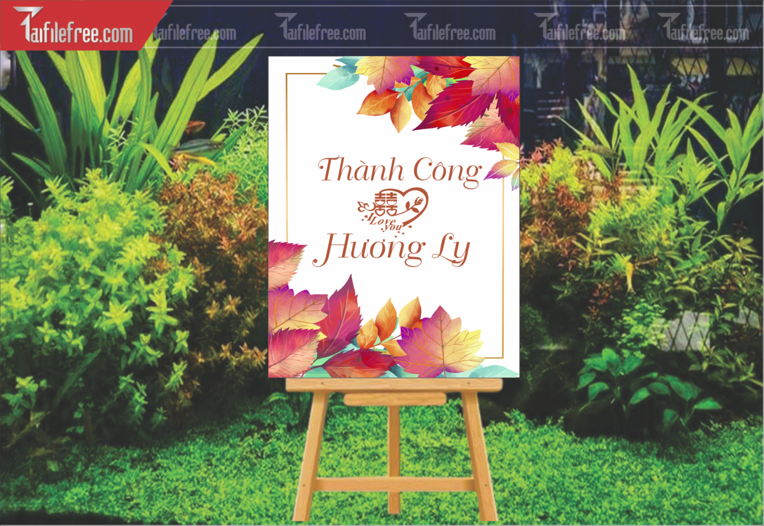 File Thiết Kế Bảng Welcome Tiệc Cưới BC59