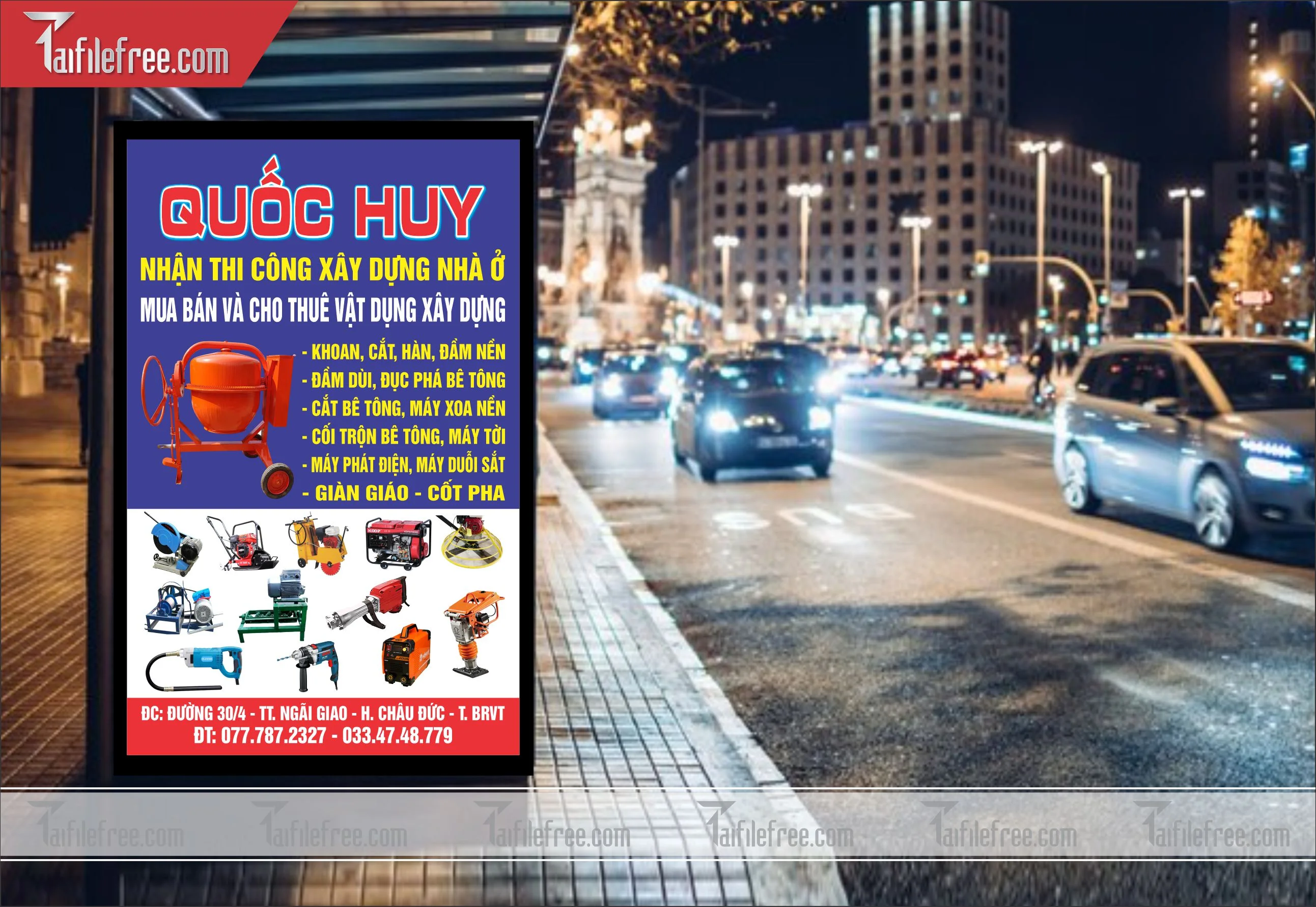 Biển Hiệu, Bảng Vẫy Vật Dụng Xây Dựng _BH124
