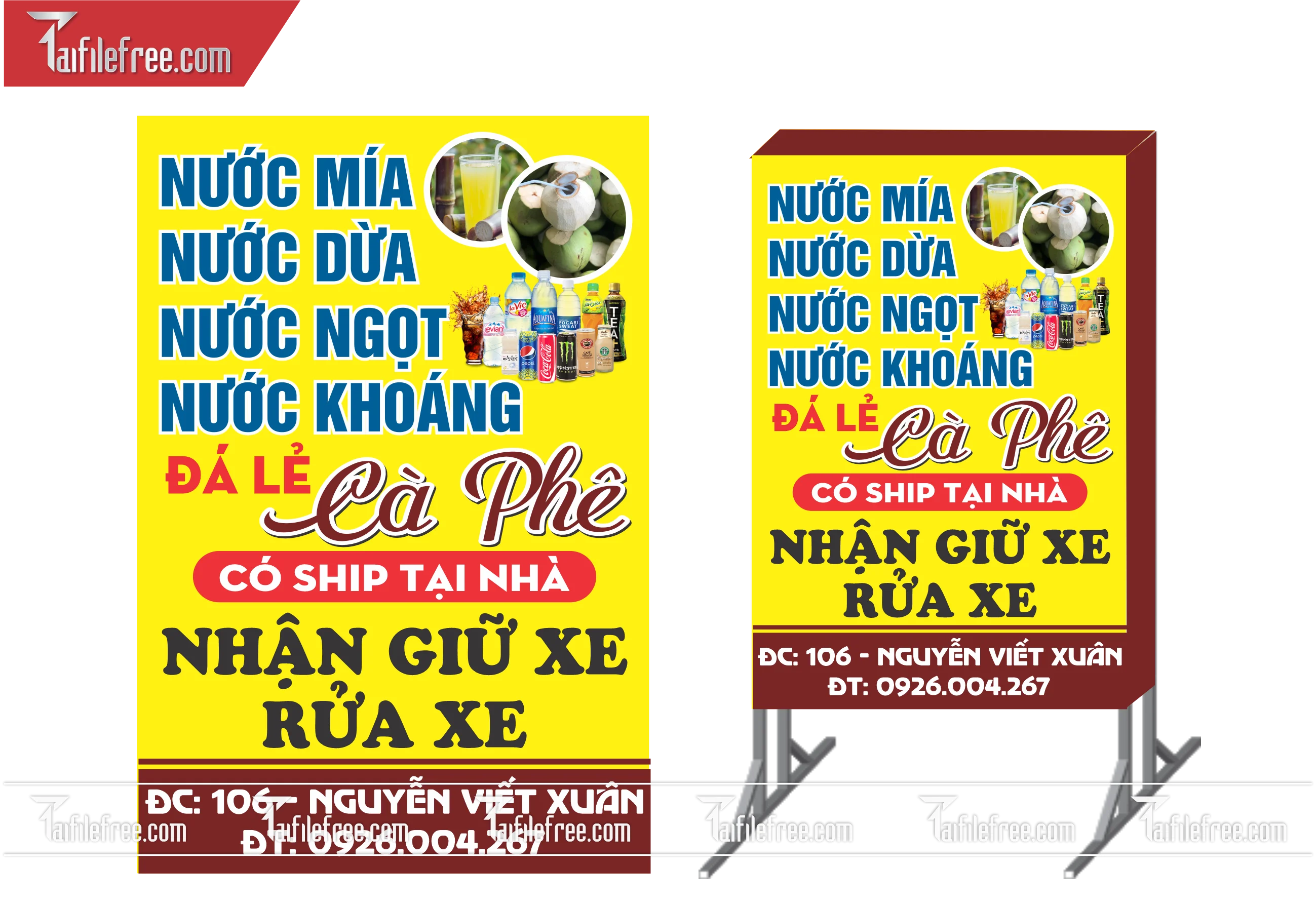 Biển Hiệu, Bảng Vẫy Hộp Đèn Quán Nước _BH162