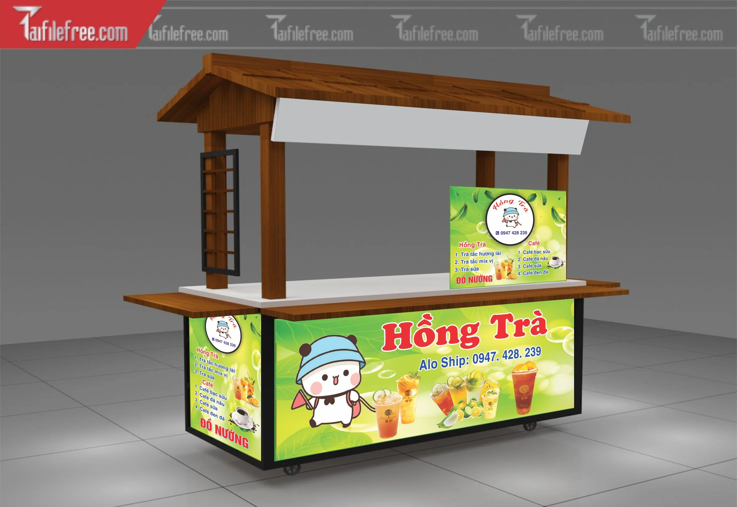 Mẫu Dcan Dán Xe Bán Hàng, Xe Giải Khát_BH214