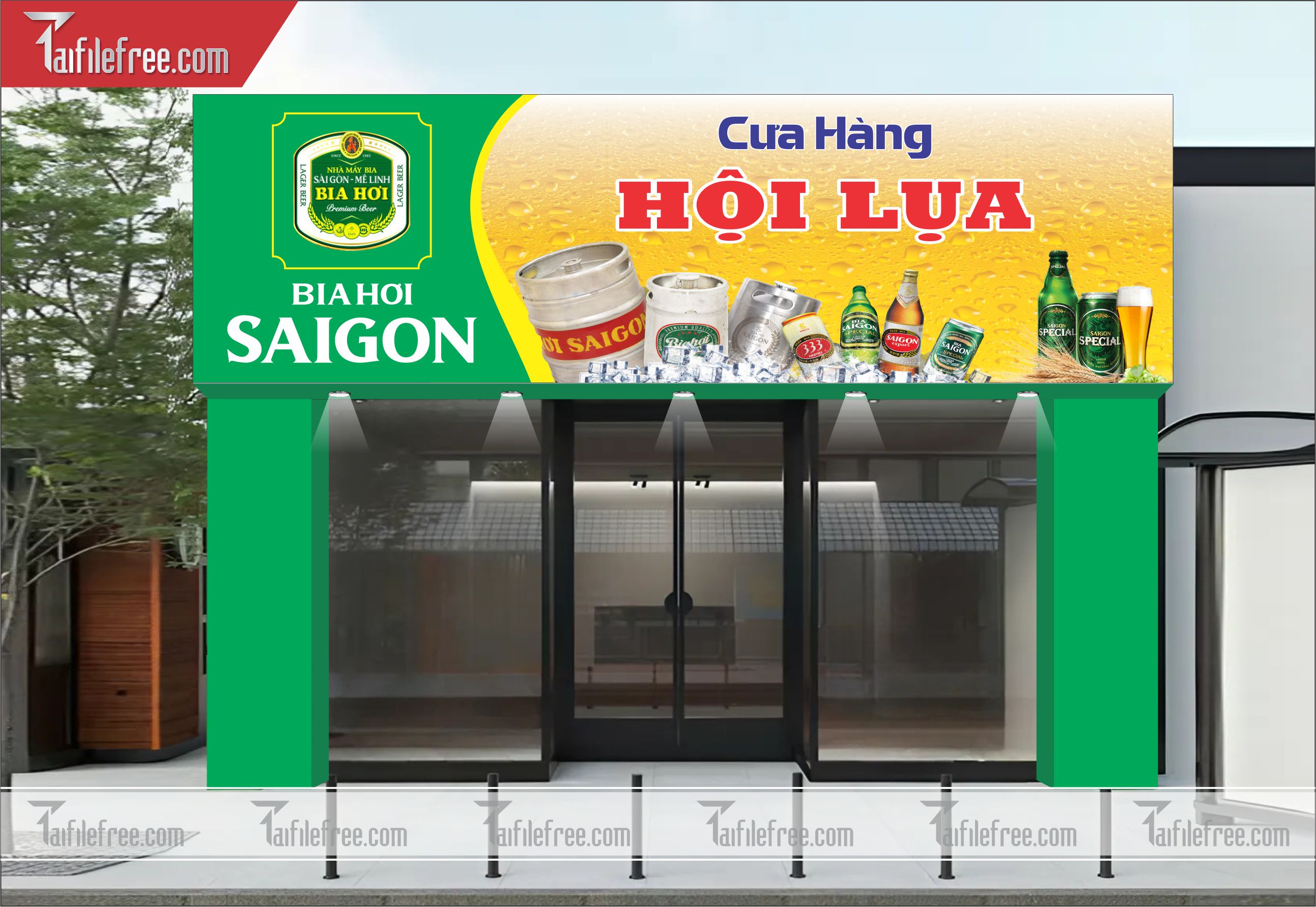 Biển Hiệu, Bảng Quảng Cáo Cửa Hàng Bia Sài Gòn_BH322