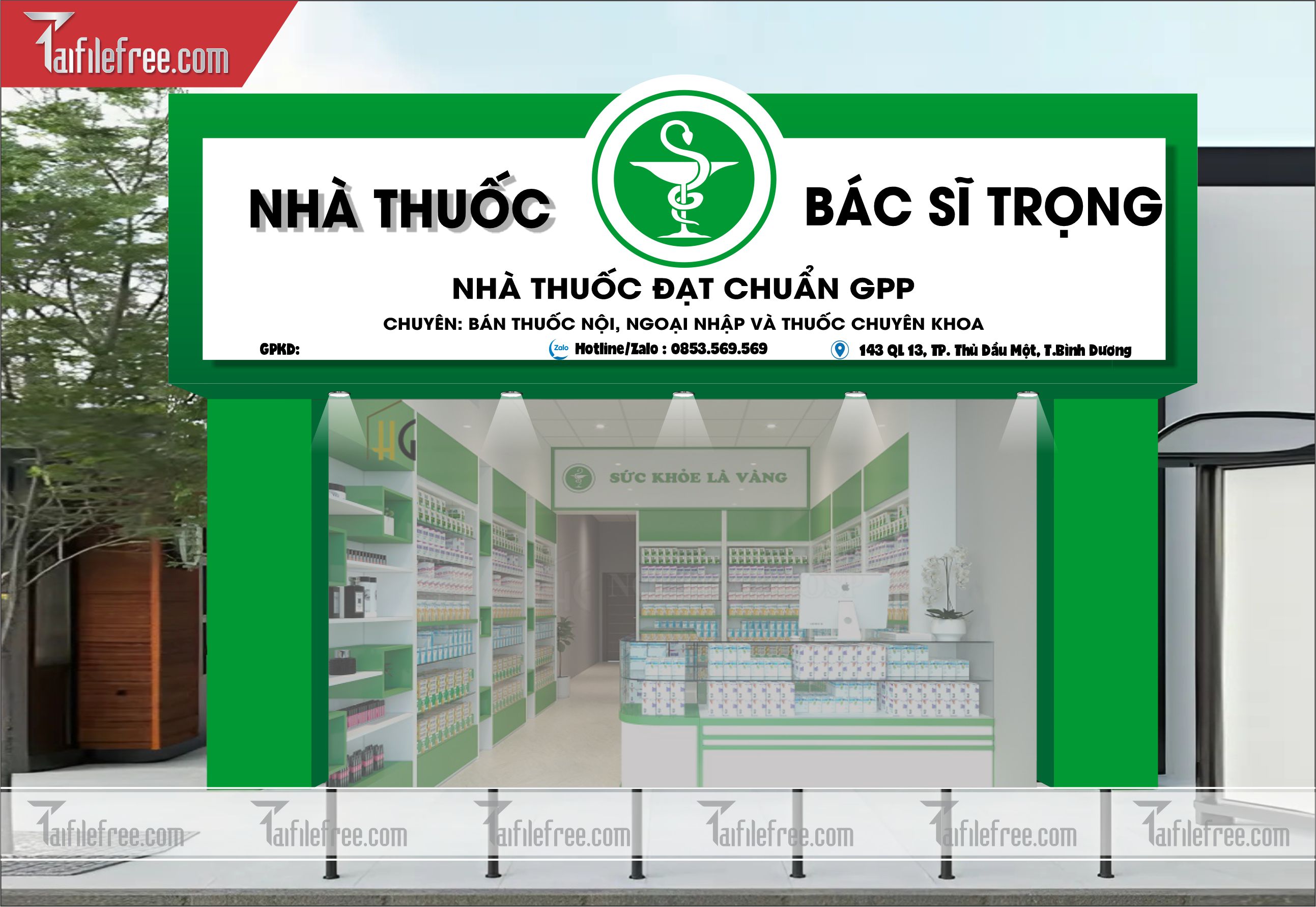 Biển Quảng Cáo, Bảng Hiệu Nhà Thuốc_BH364