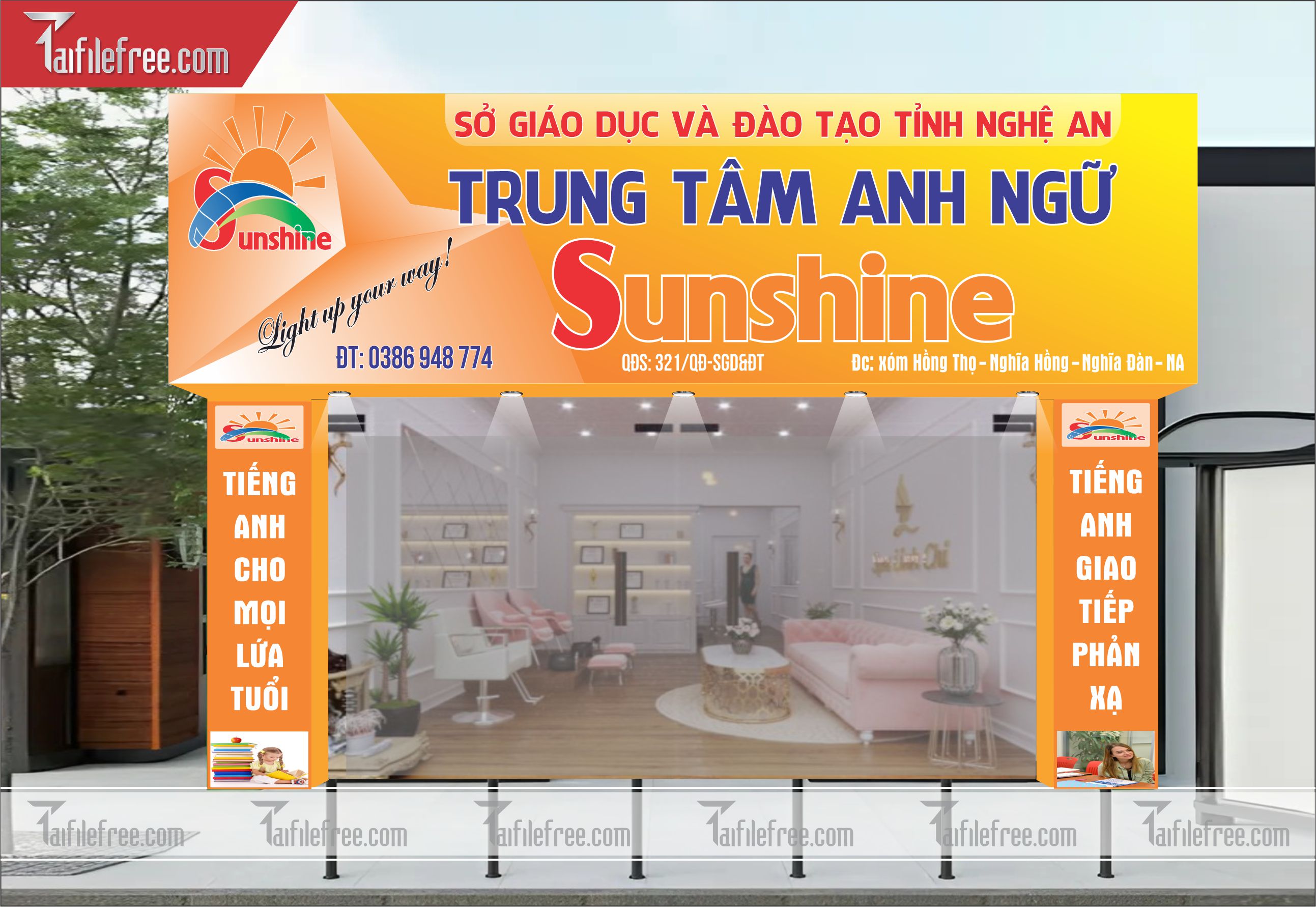 Biển Quảng Cáo, Bảng Hiệu Trung Tâm Anh Ngữ_BH366