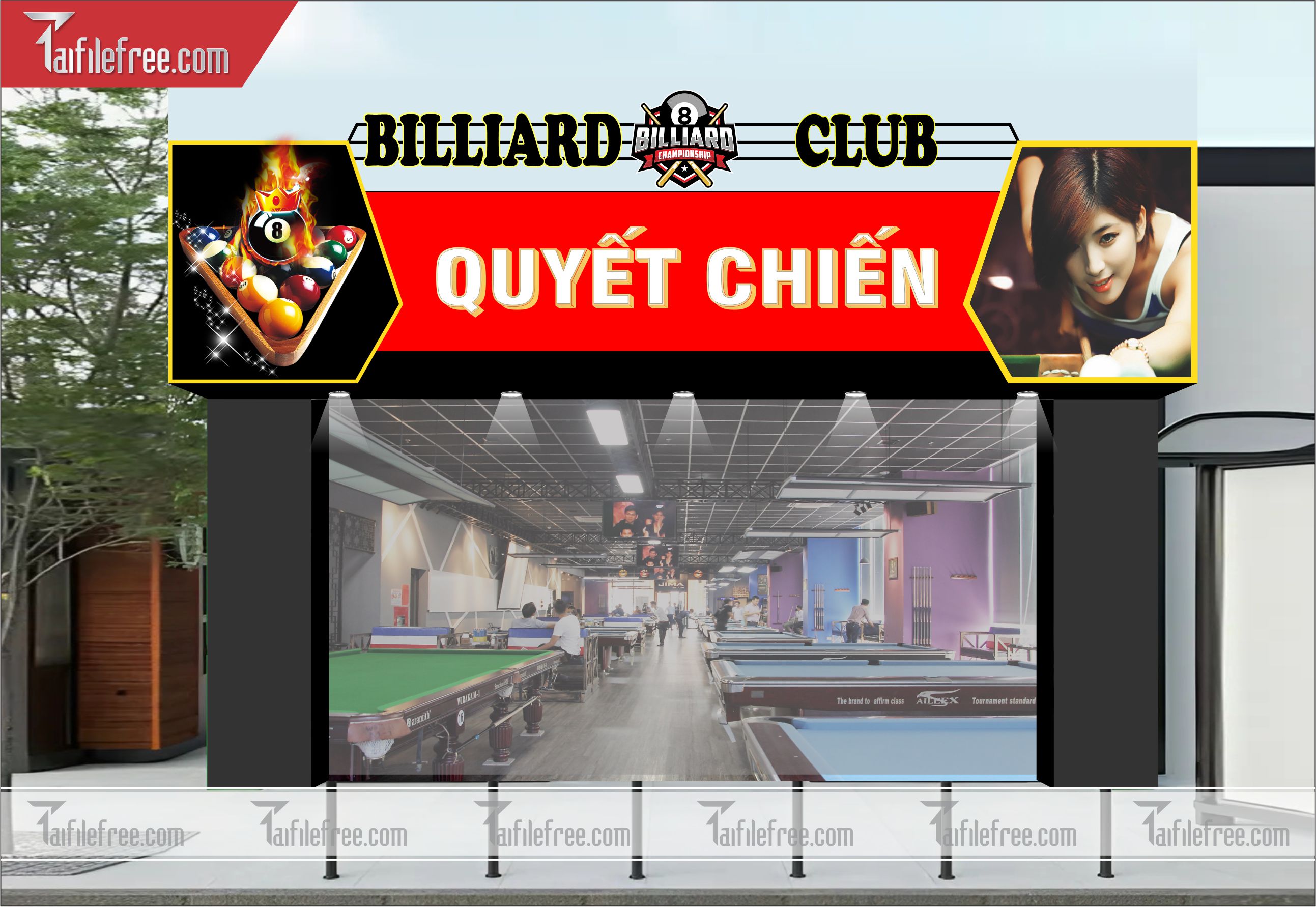 Biển Quảng Cáo, Bảng Hiệu Billard Club_BH372