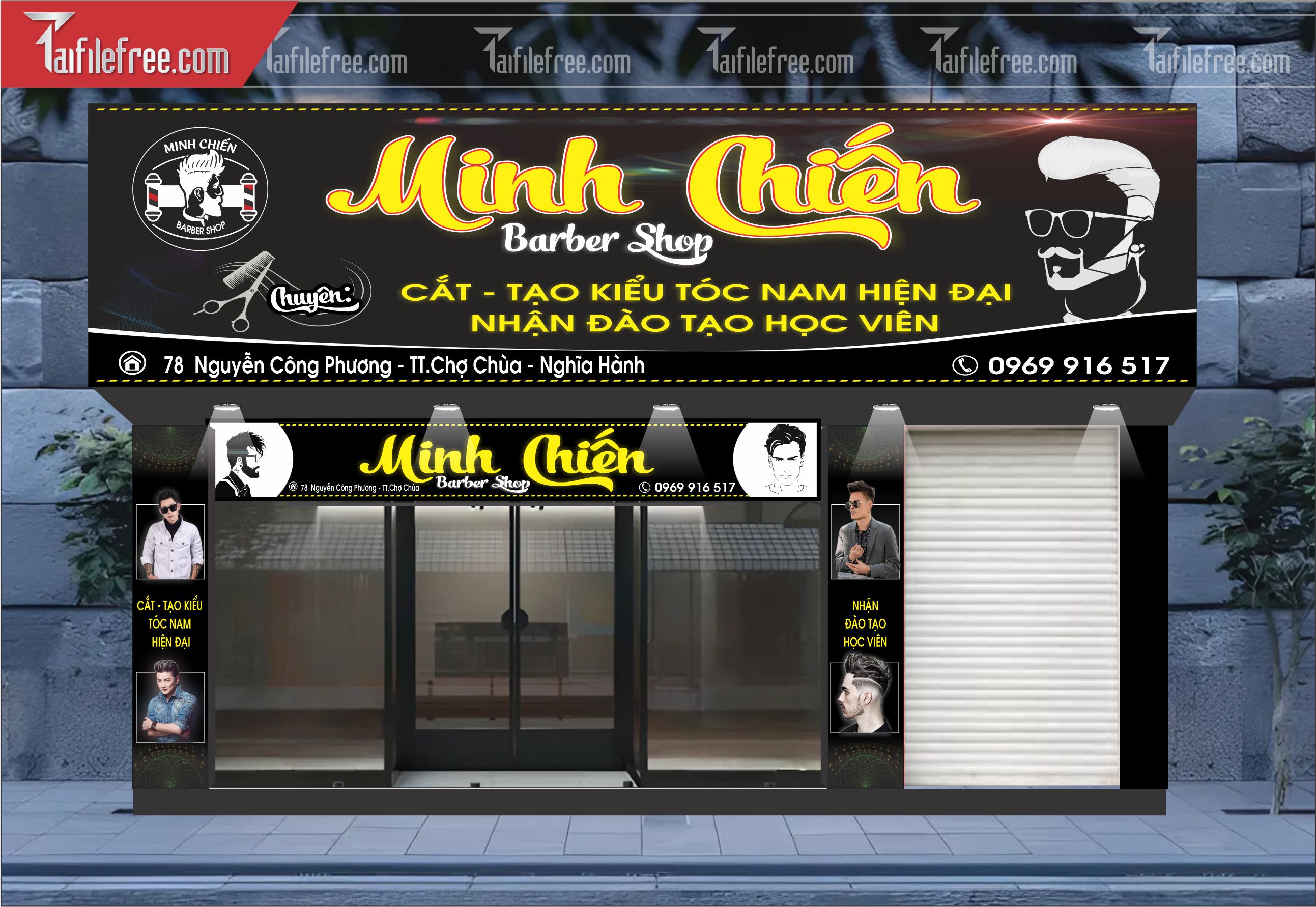 Biển Quảng Cáo, Bảng Hiệu Barber Shop_BH380