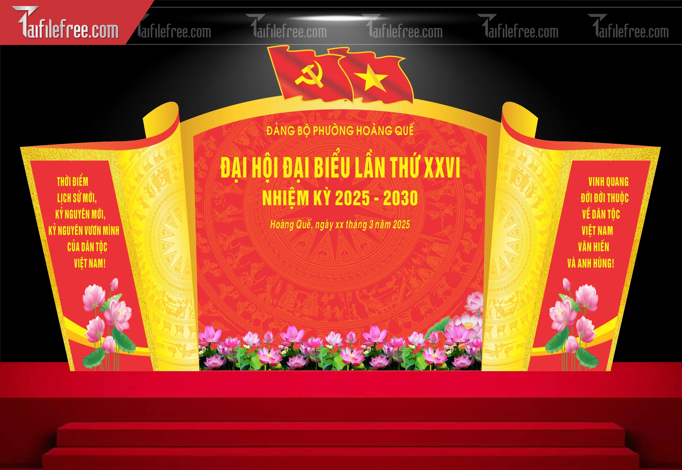 Maket Trang Trí Đại Hội Đảng Bộ_CDT15
