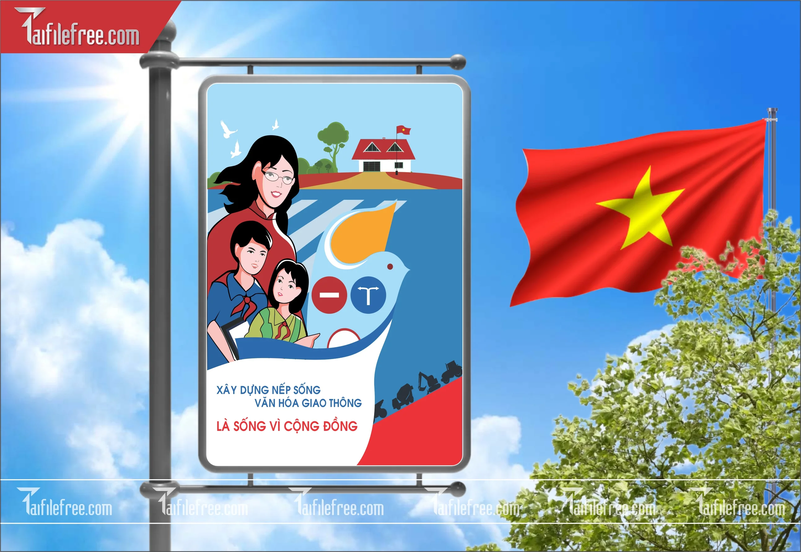 Banner Tuyên Truyền An Toàn Giao Thông CGT04