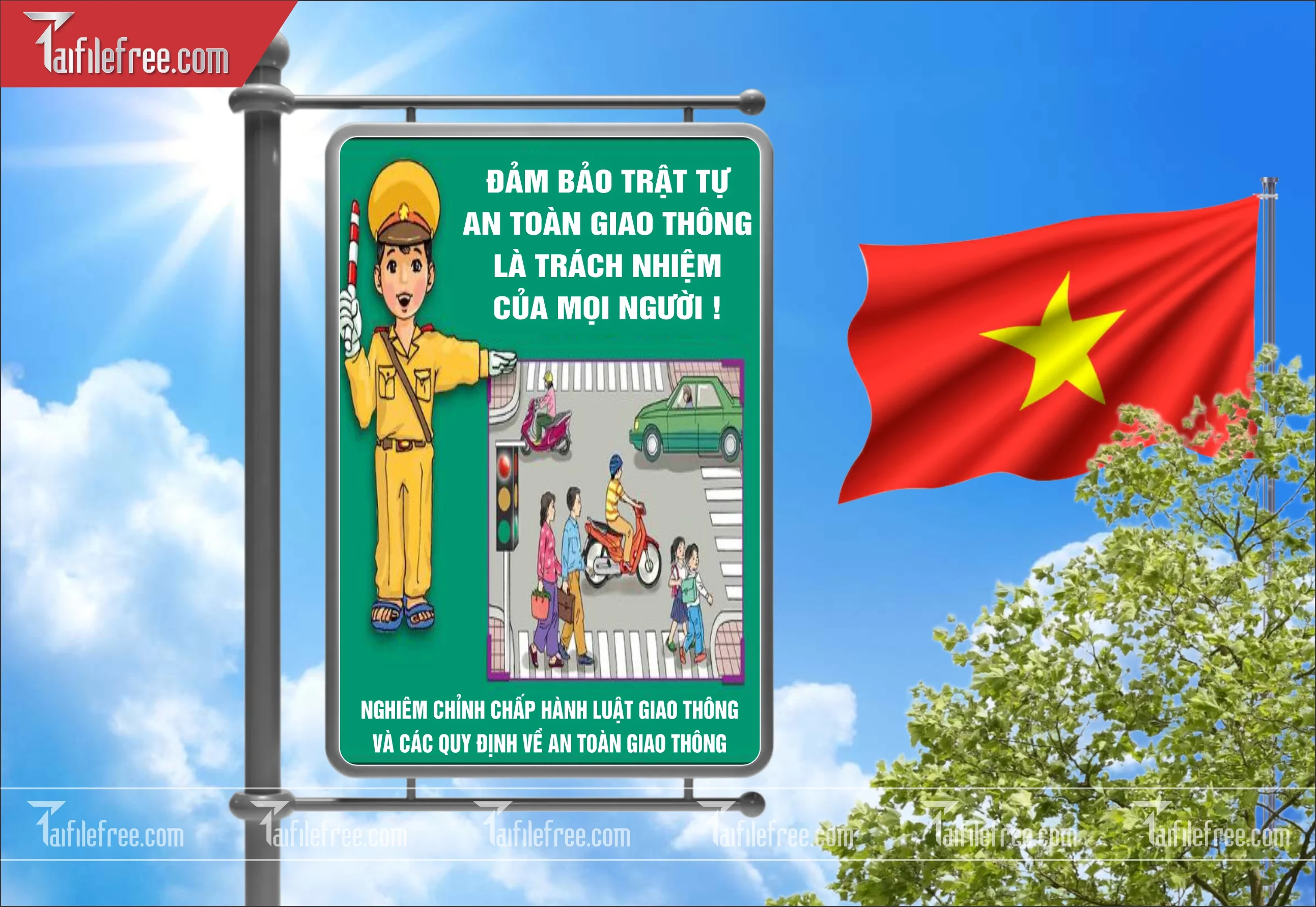 Banner Tuyên Truyền An Toàn Giao Thông CGT34