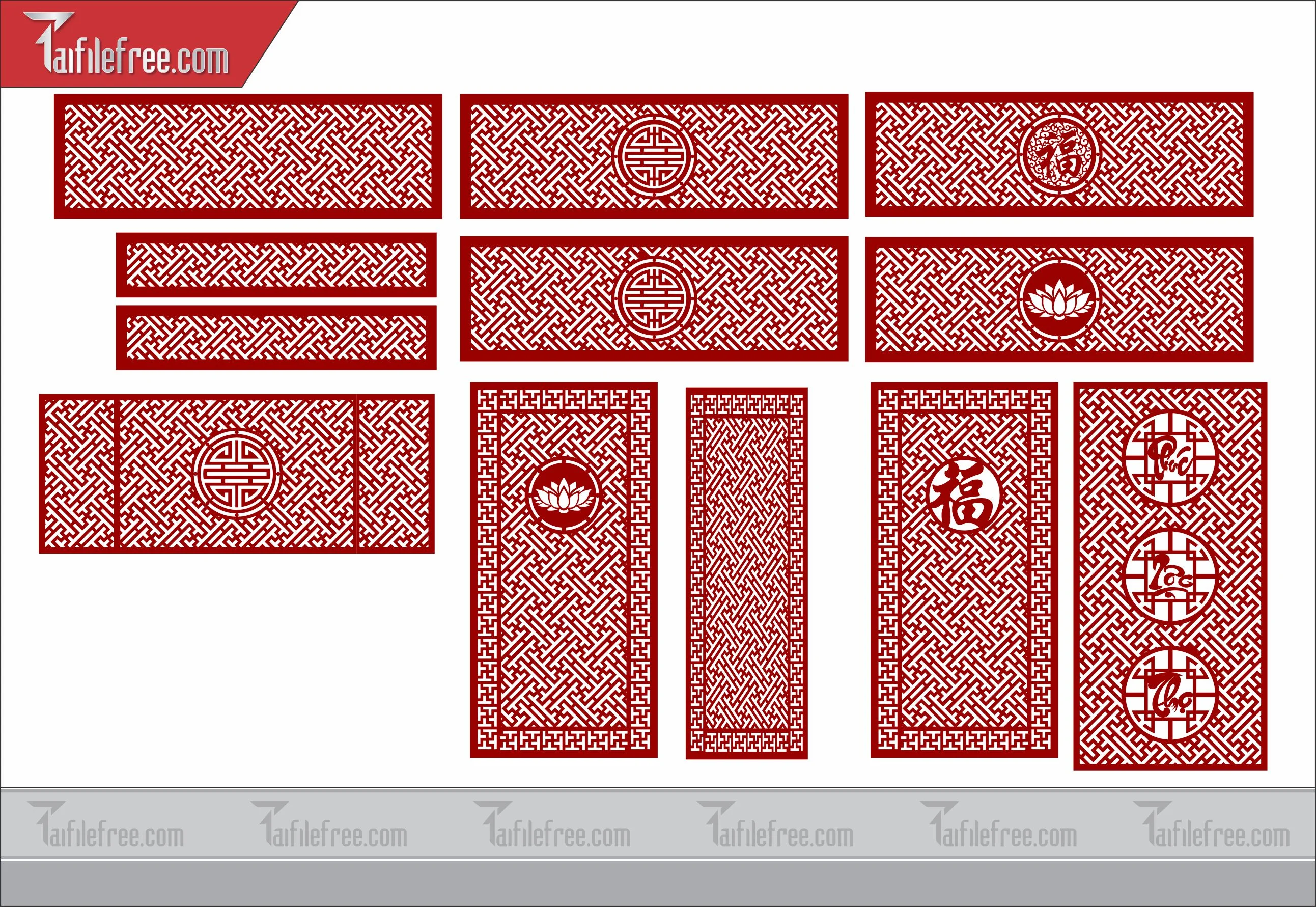 Mẫu File Vector Hoa Văn Cắt CNC Đẹp, Vách CNC_CNC20