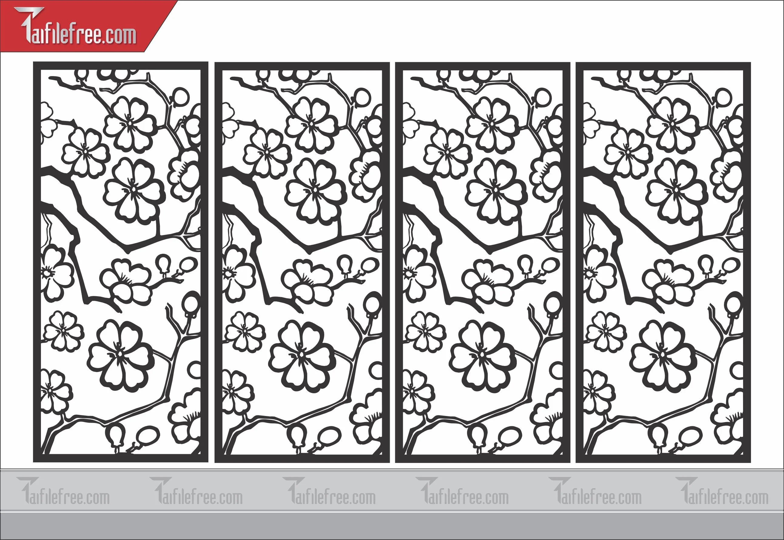 Mẫu File Vector Hoa Văn Cắt CNC Đẹp, Vách Ngăn_CNC61
