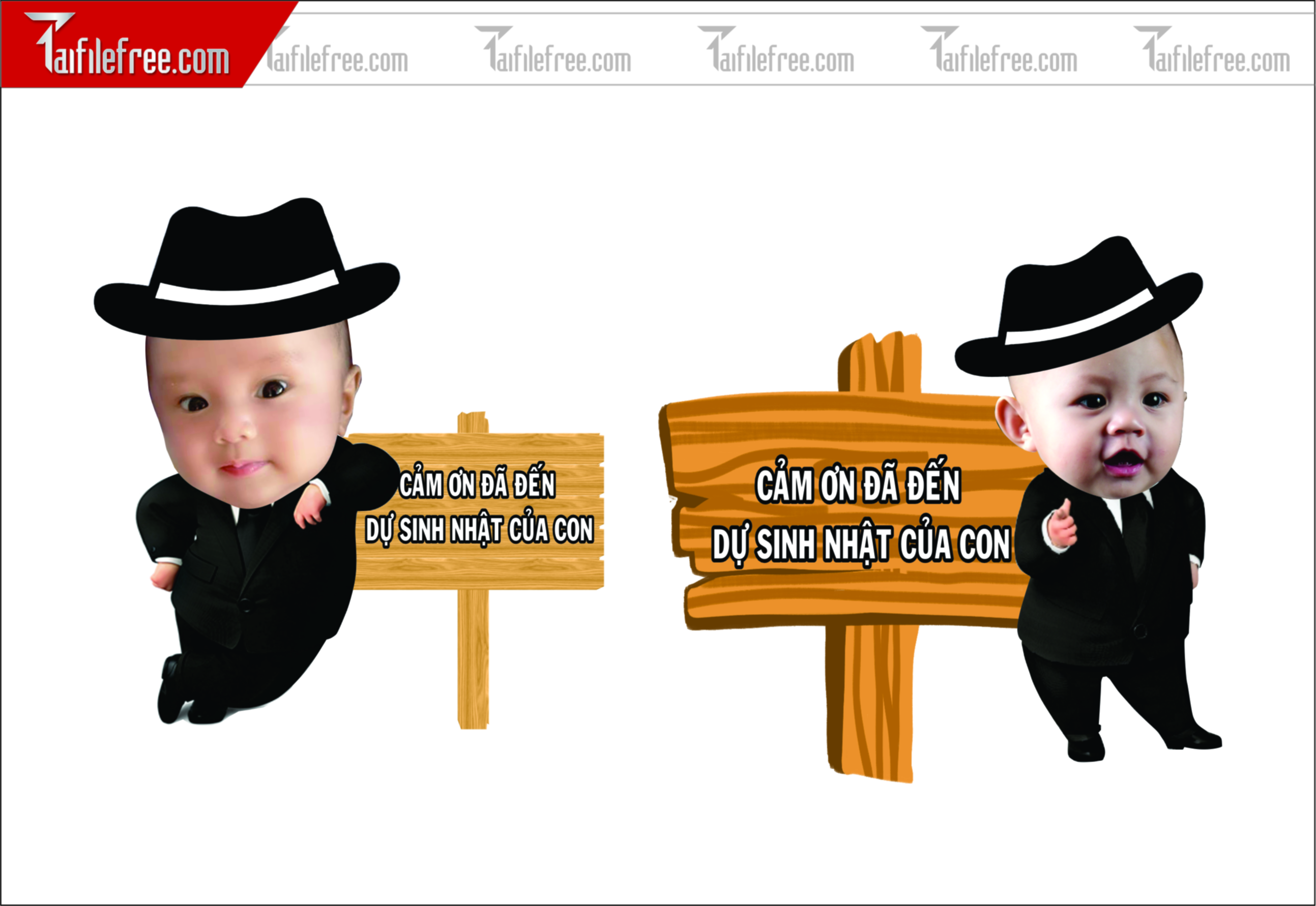 .Thiết Kế Chibi Đáng Yêu Trang Trí Sinh Nhật Cho Bé_CP03