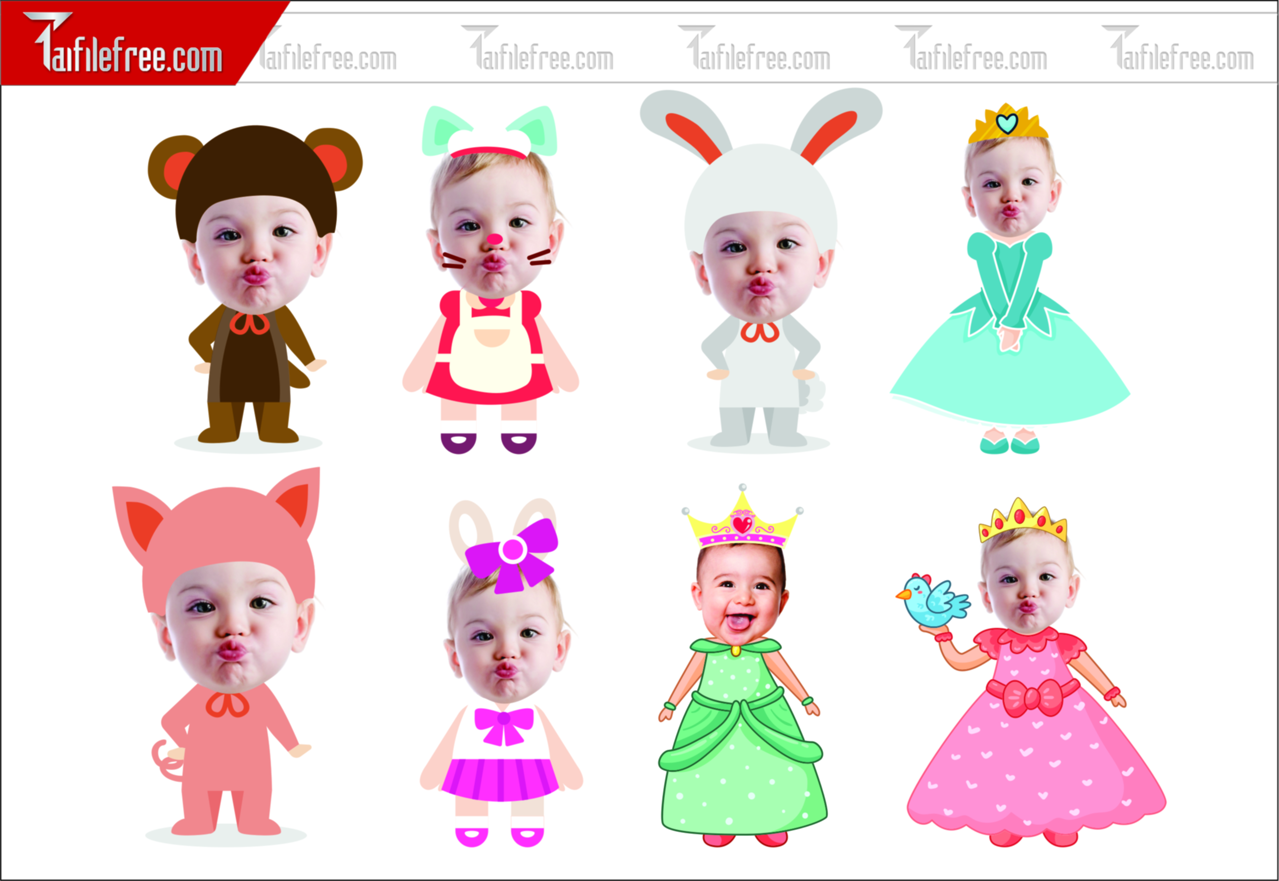 .Thiết Kế Chibi Đáng Yêu Trang Trí Sinh Nhật Cho Bé_CP08
