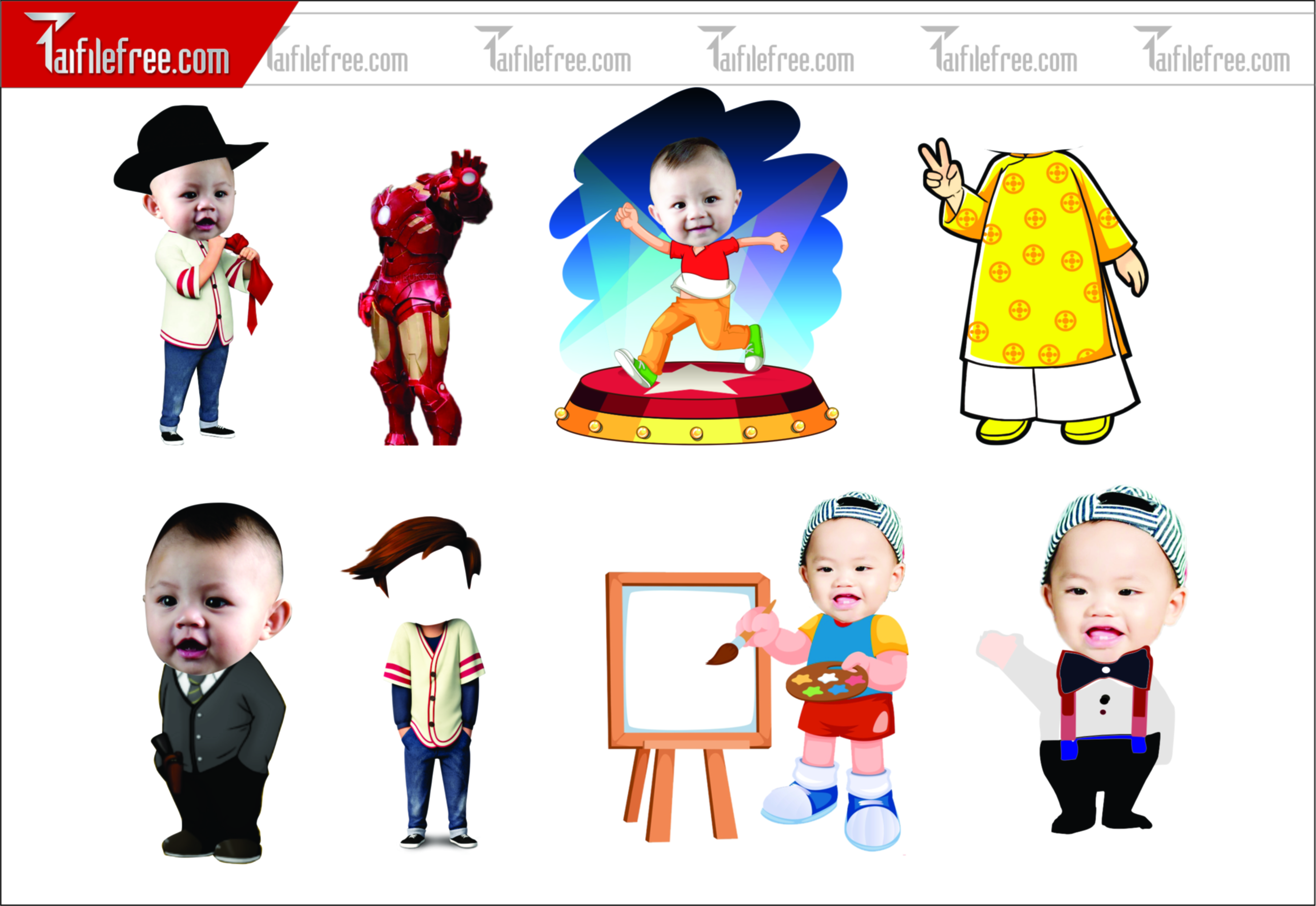.Thiết Kế Chibi Đáng Yêu Trang Trí Sinh Nhật Cho Bé_CP13
