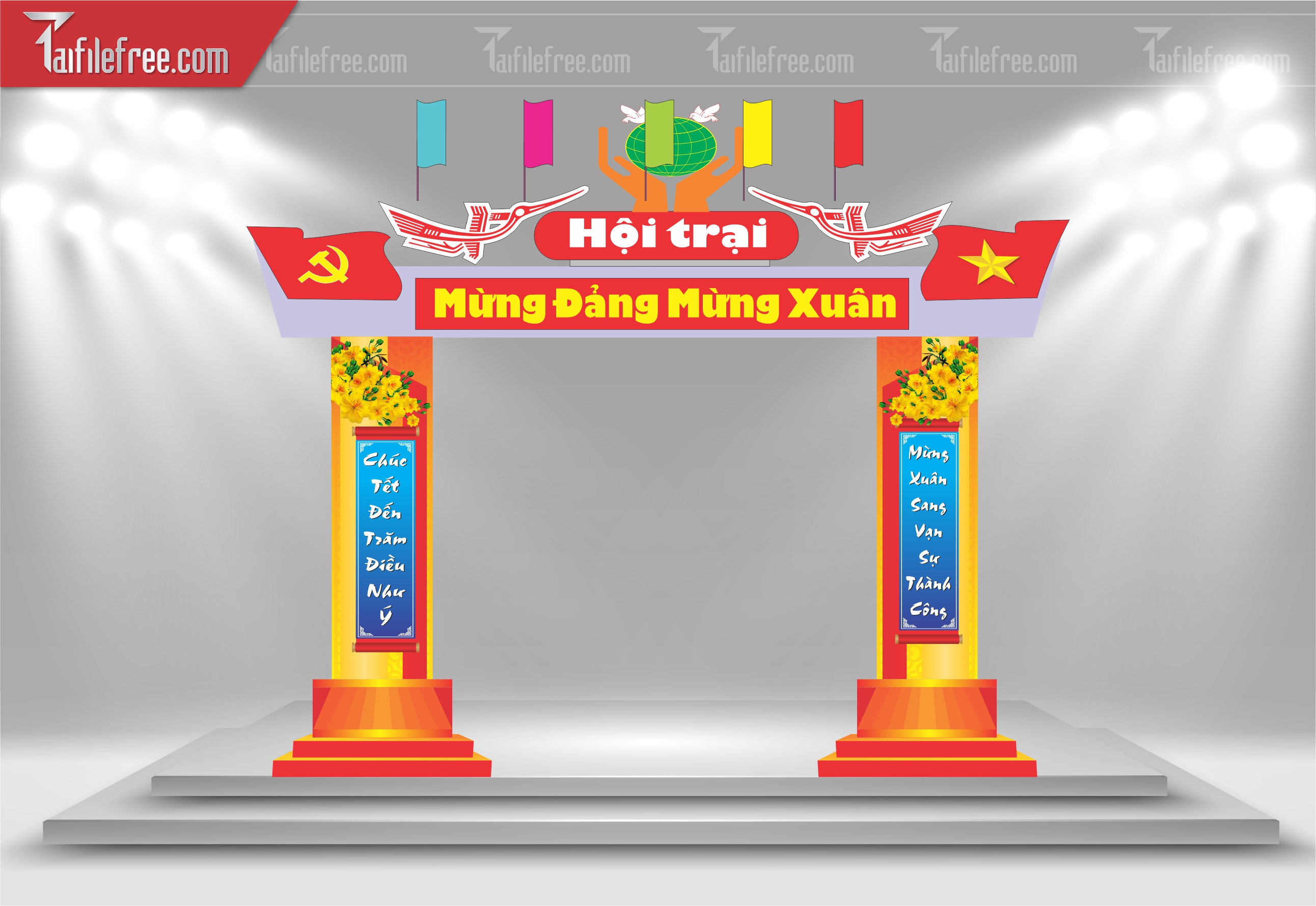 Mẫu Cổng Hội Trại Mừng Đảng Mừng Xuân_CT57