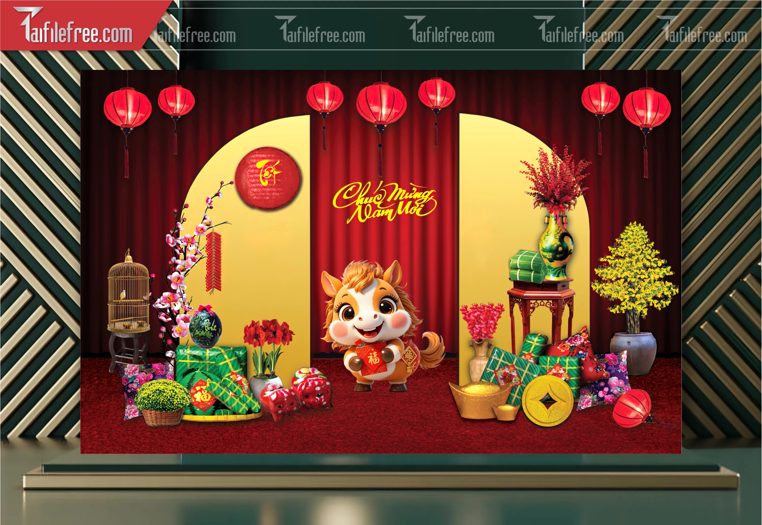 Tiều Cảnh Trang Trí Tết Nguyên Đán CT63