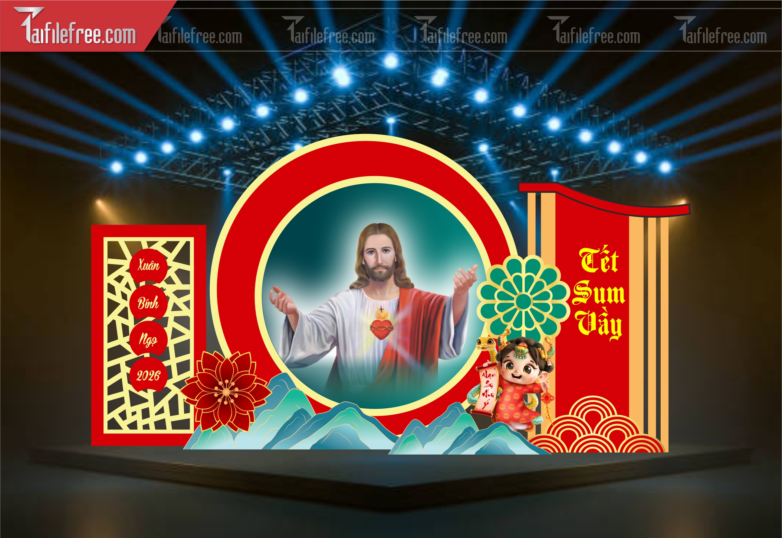 Tiều Cảnh Trang Trí Xuân Công Giáo CT87