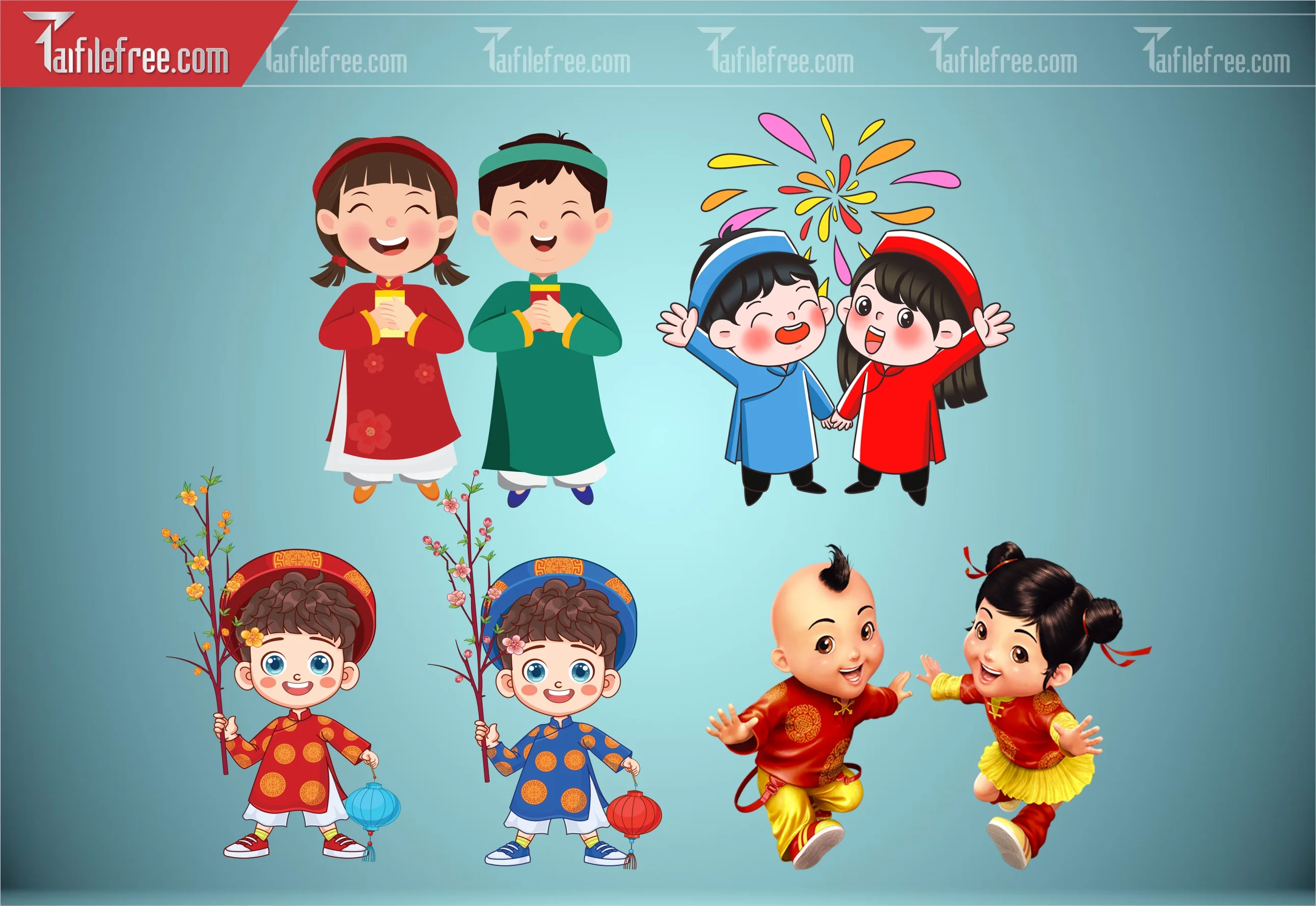 Dữ Liệu, Họa Tiết Tết, Chipi Áo Dài Việt Nam_DLT22