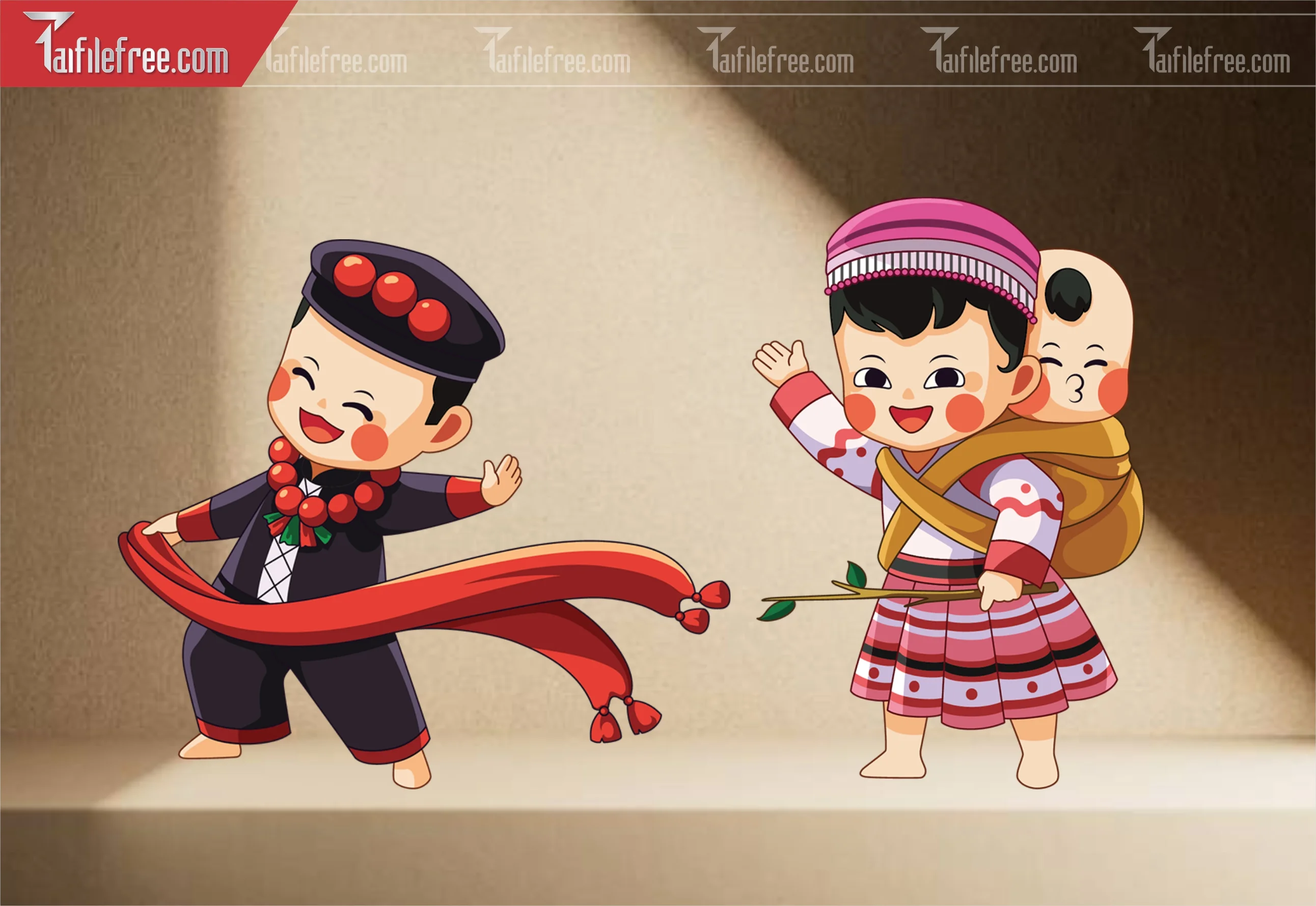 Dữ Liệu, Họa Tiết Tết, Chipi Đồng Bào Thiểu Số_DLT79