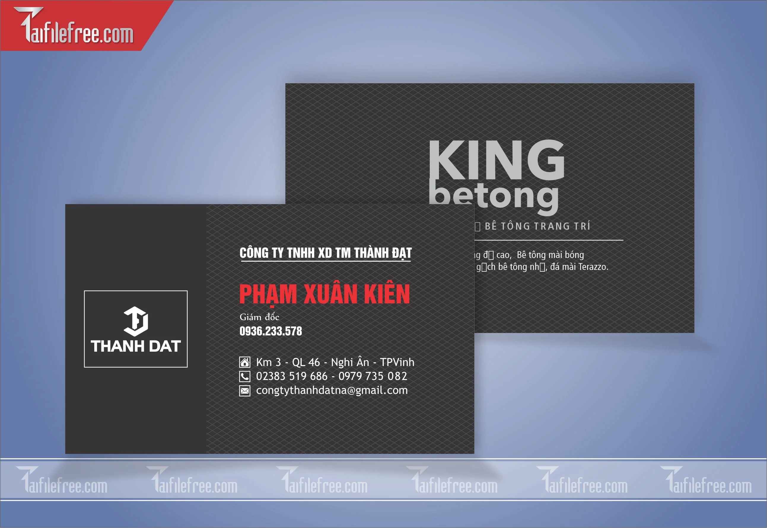 Danh Thiếp, Name Card Công Ty Xây Dựng_DT64