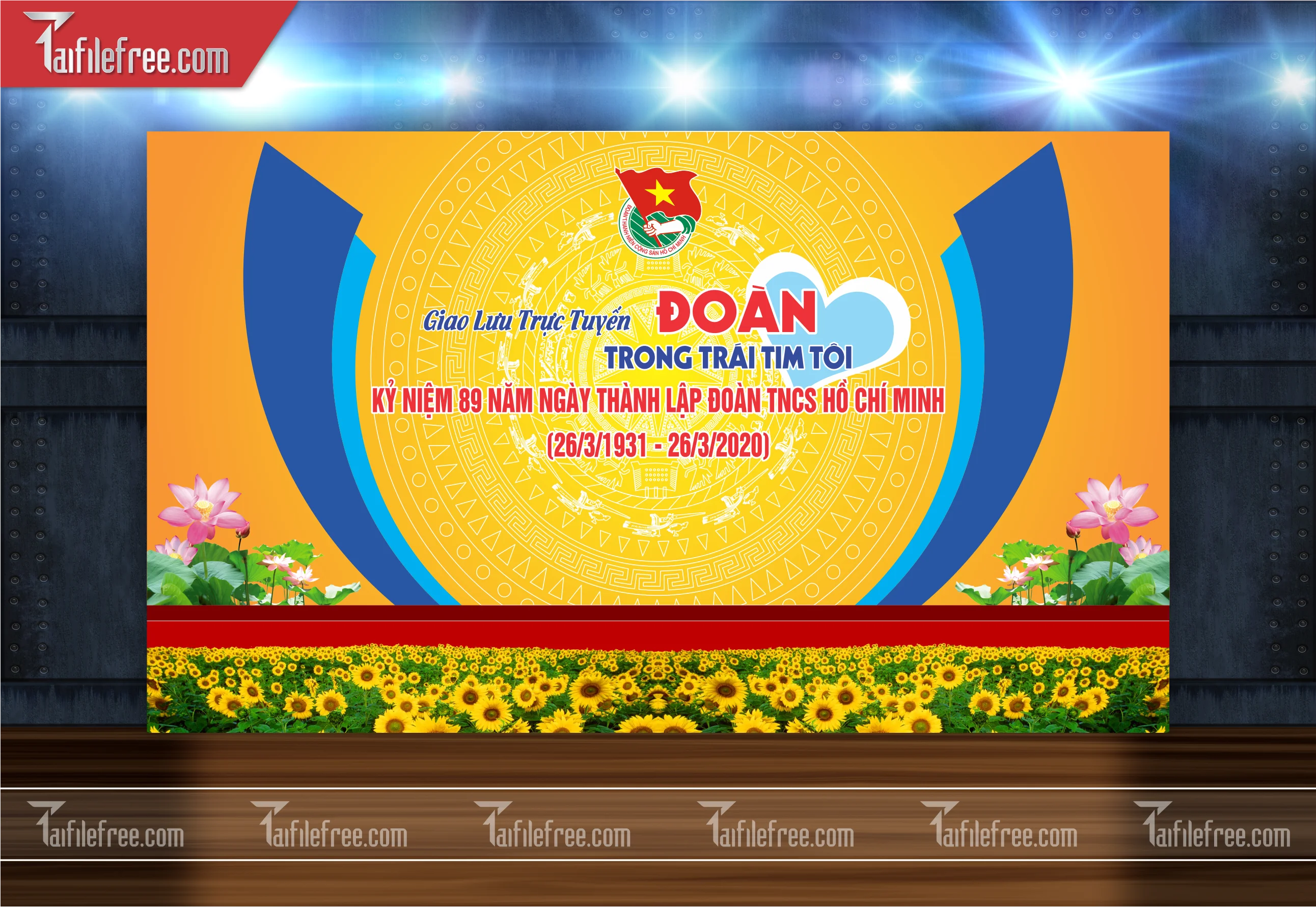 Mẫu Poster, Banner, Standee Ngày Thành lập Đoàn TNCSHCM 26/3_DTN16
