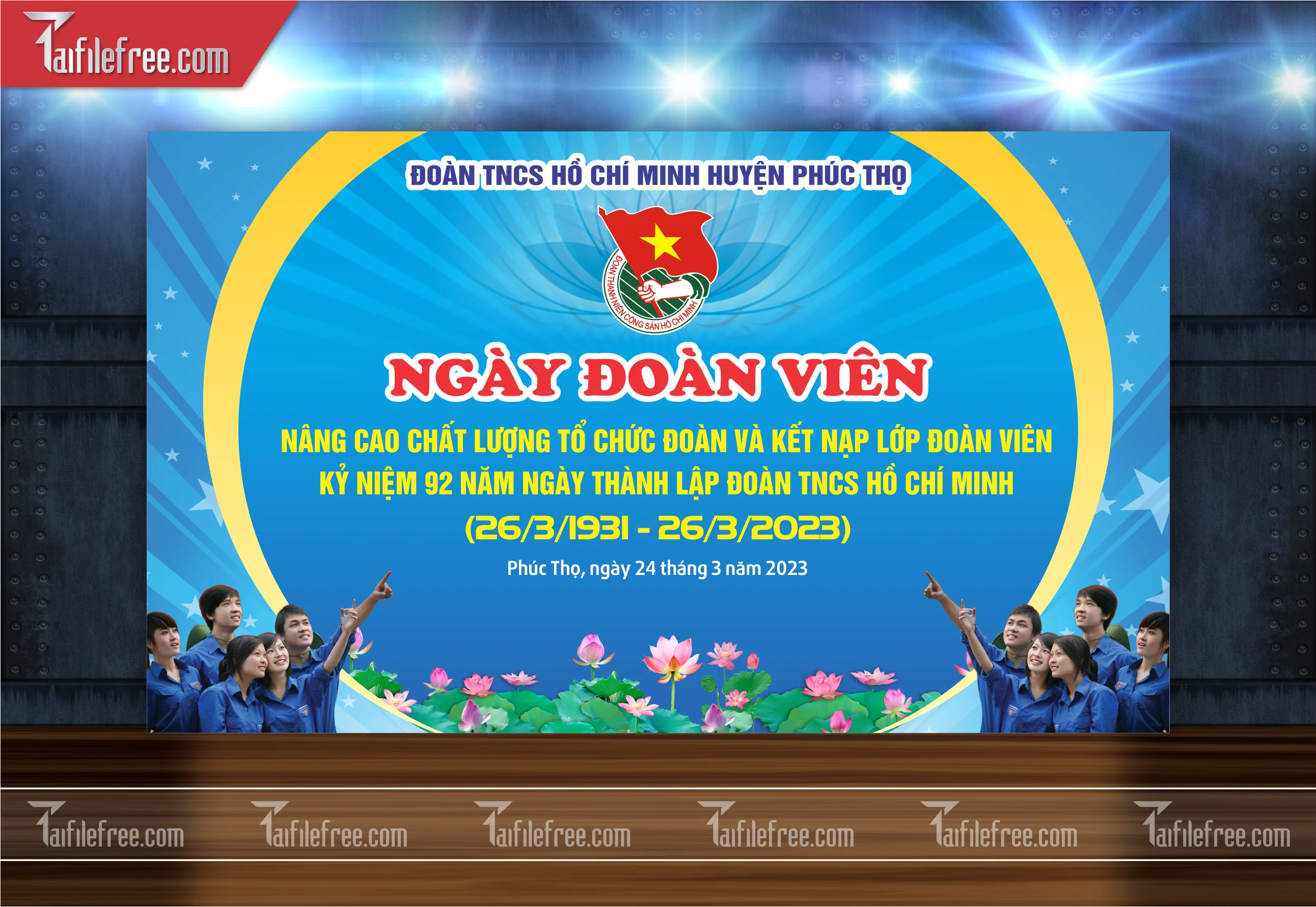 Mẫu Poster, Banner, Standee Ngày Thành lập Đoàn TNCSHCM 26/3_DTN17