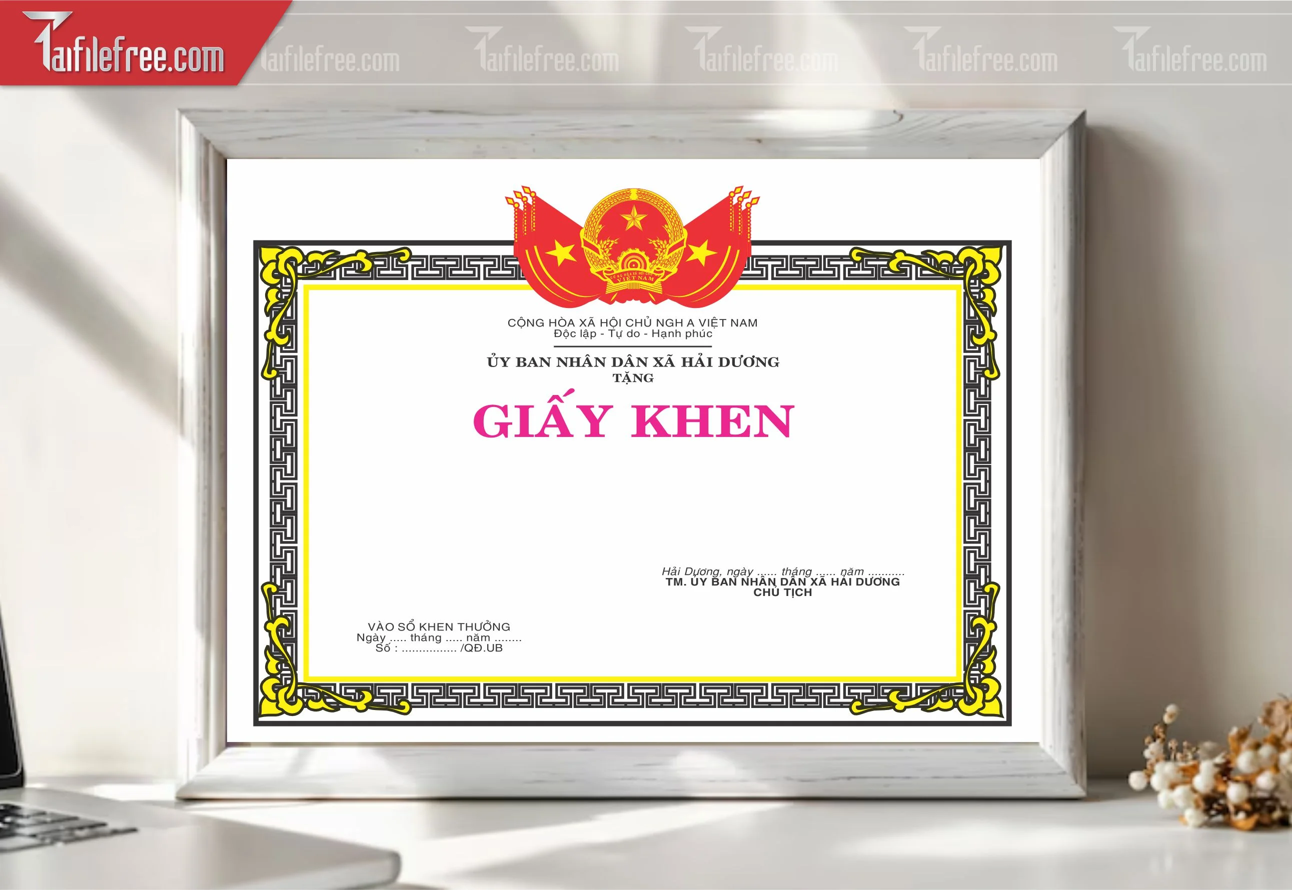 Giấy Khen Nhà Nước Đẹp_GK037