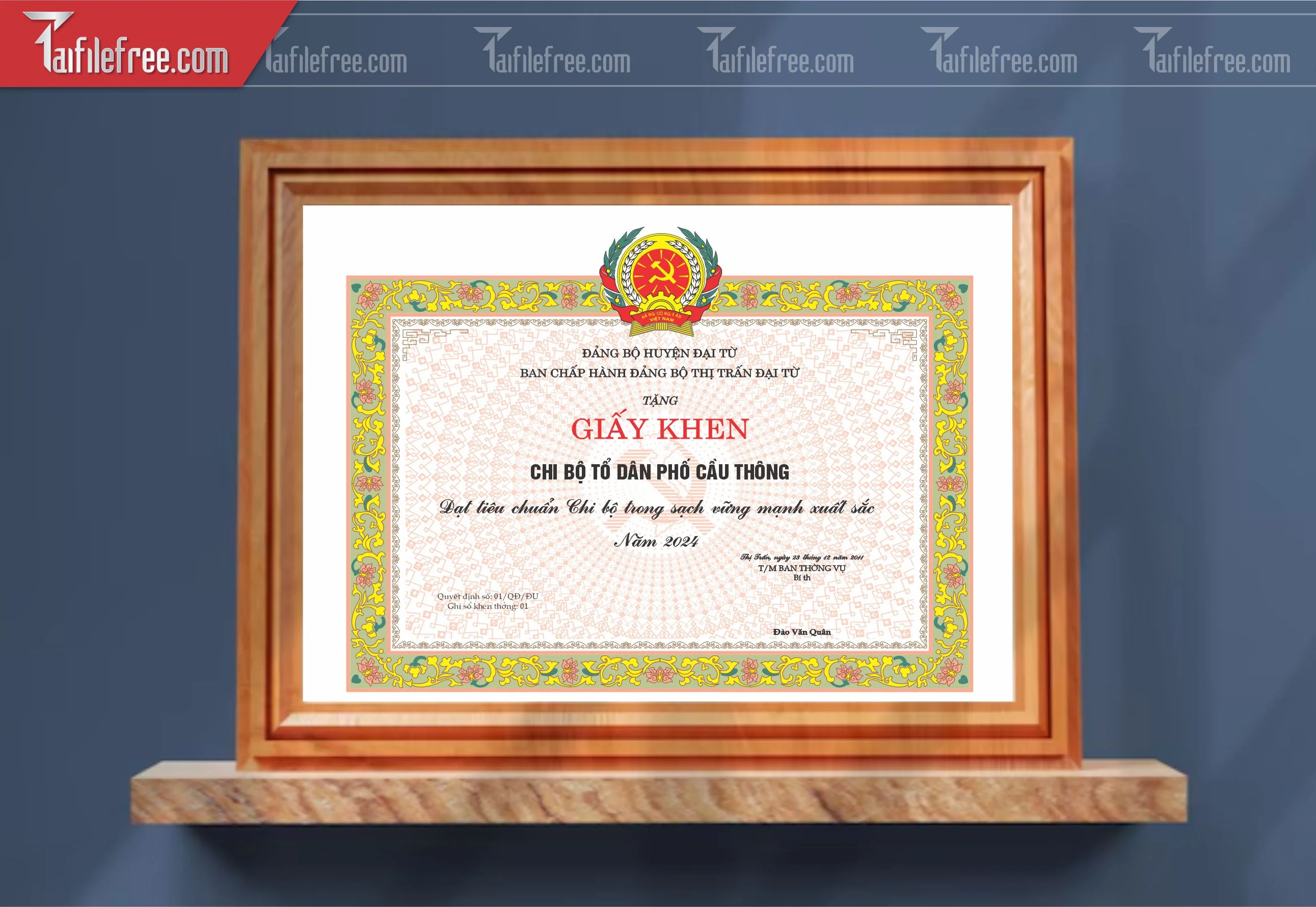 Giấy Khen Nhà Nước Đẹp_GK84