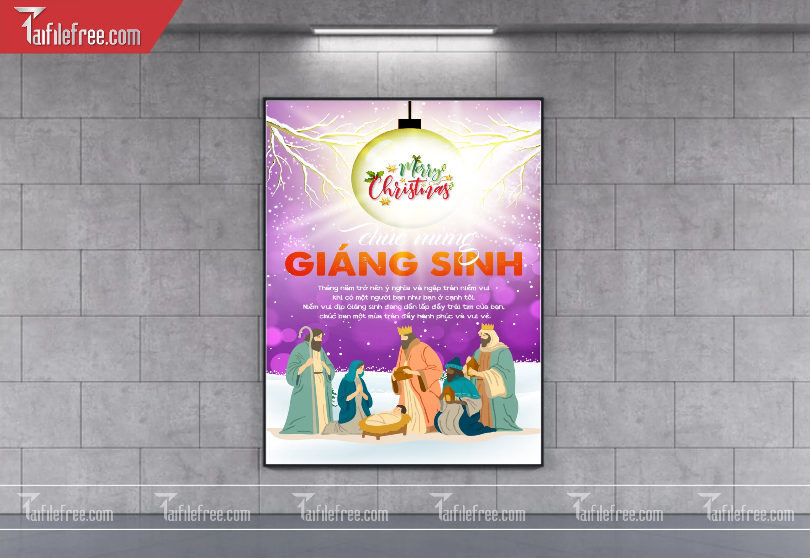 Banner Giáng Sinh - Noel - Backdrop Merry Christmas GS47