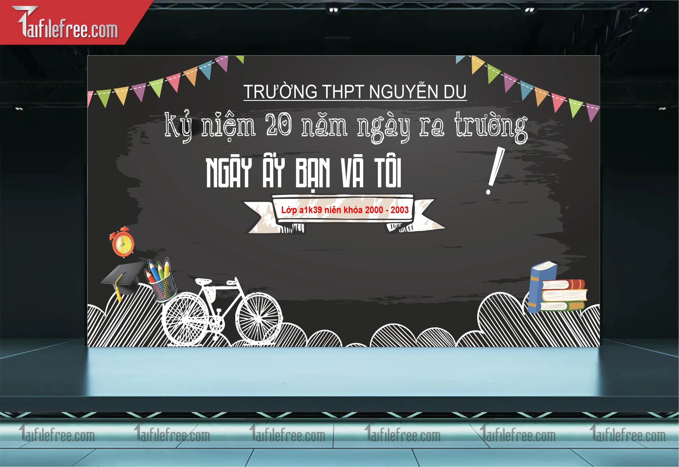 Mẫu Backdrop Họp Lớp, Hội Khóa, Ngày Trở Về Đẹp_HL01