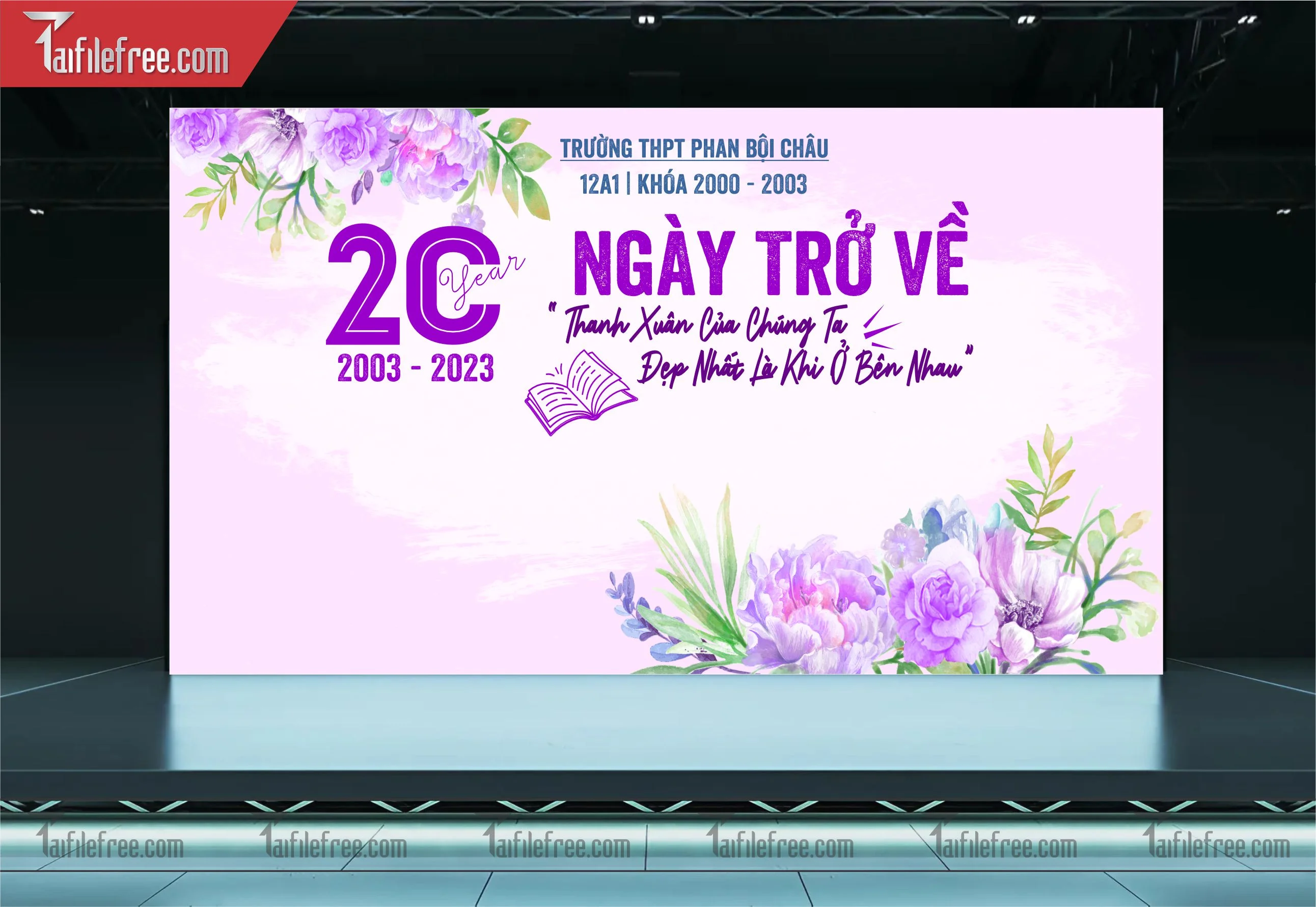 Mẫu Backdrop Họp Lớp, Hội Khóa, Ngày Trở Về Đẹp_HL17