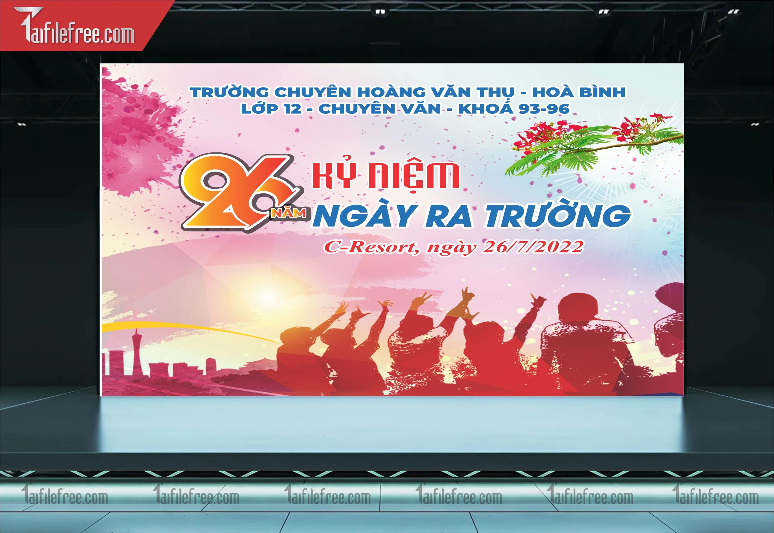 Mẫu Backdrop Họp Lớp, Hội Khóa, Ngày Trở Về Đẹp_HL19
