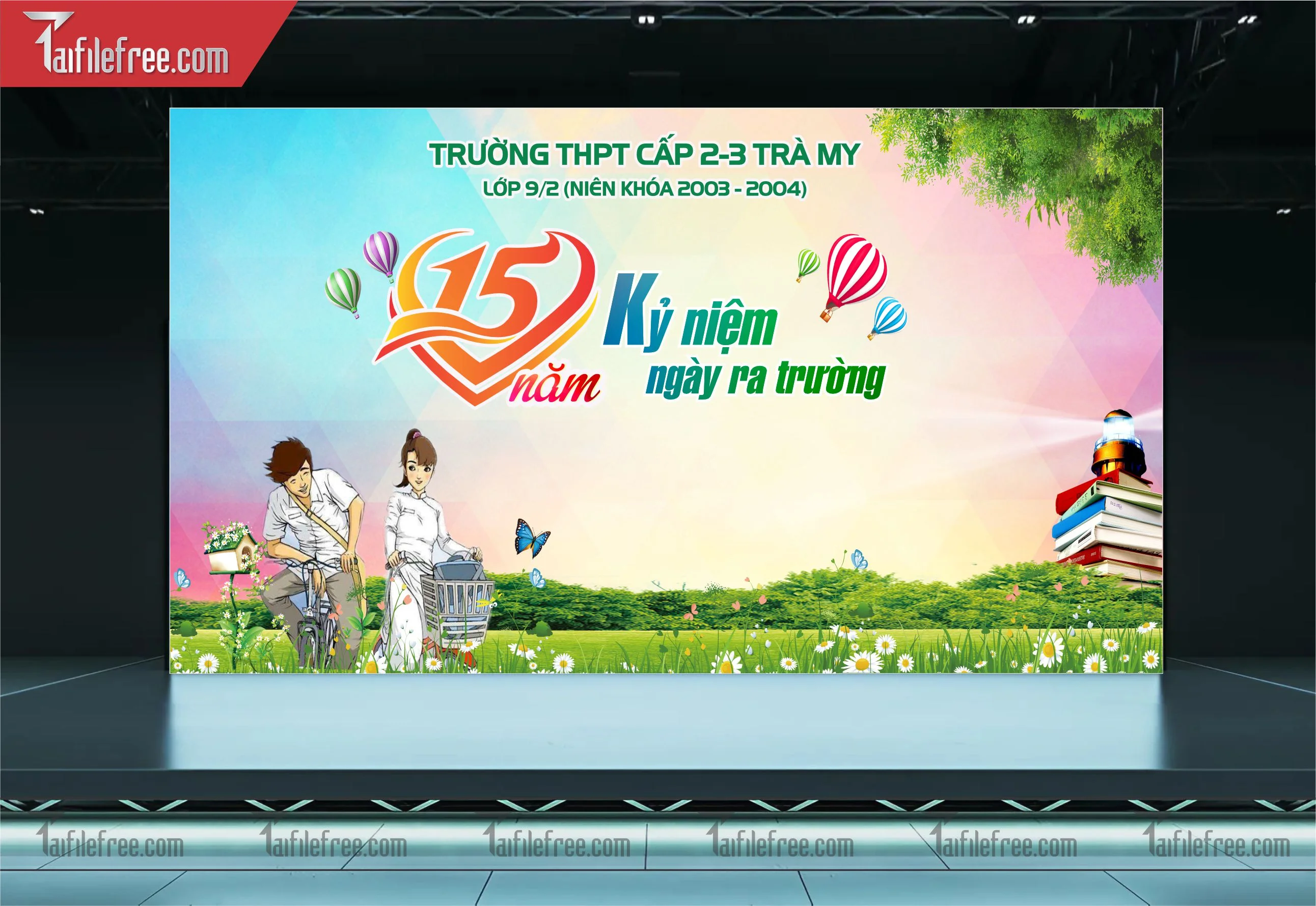 Mẫu Backdrop Họp Lớp, Hội Khóa, Ngày Trở Về Đẹp_HL06