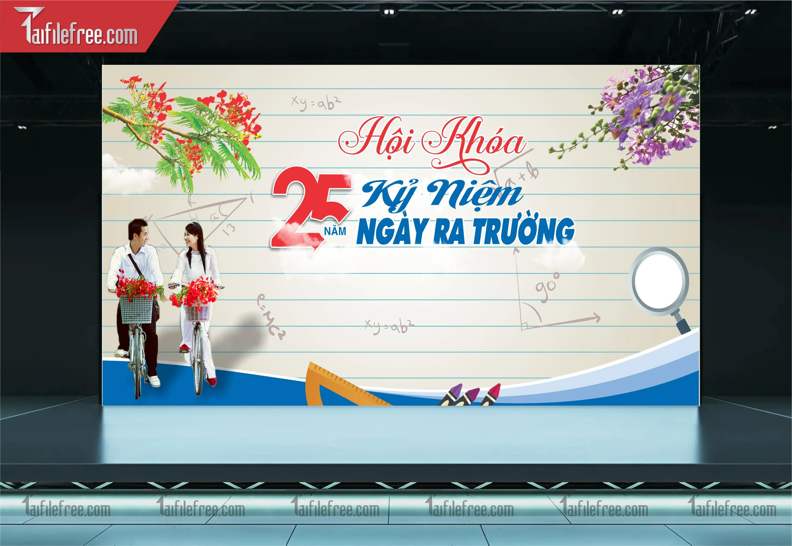 Mẫu Backdrop Họp Lớp, Hội Khóa, Ngày Trở Về Đẹp_HL25