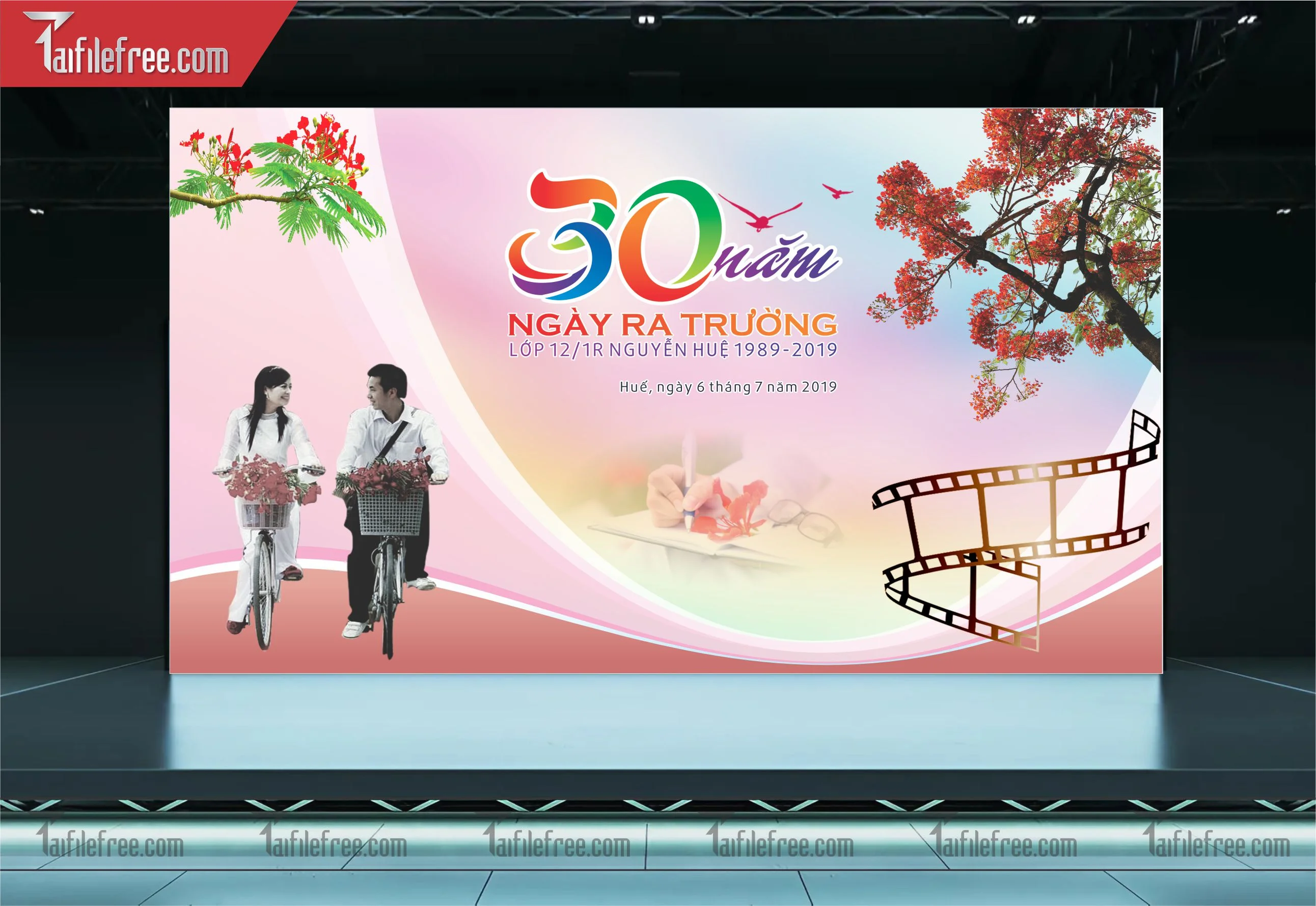 Mẫu Backdrop Họp Lớp, Hội Khóa, Ngày Trở Về Đẹp_HL27
