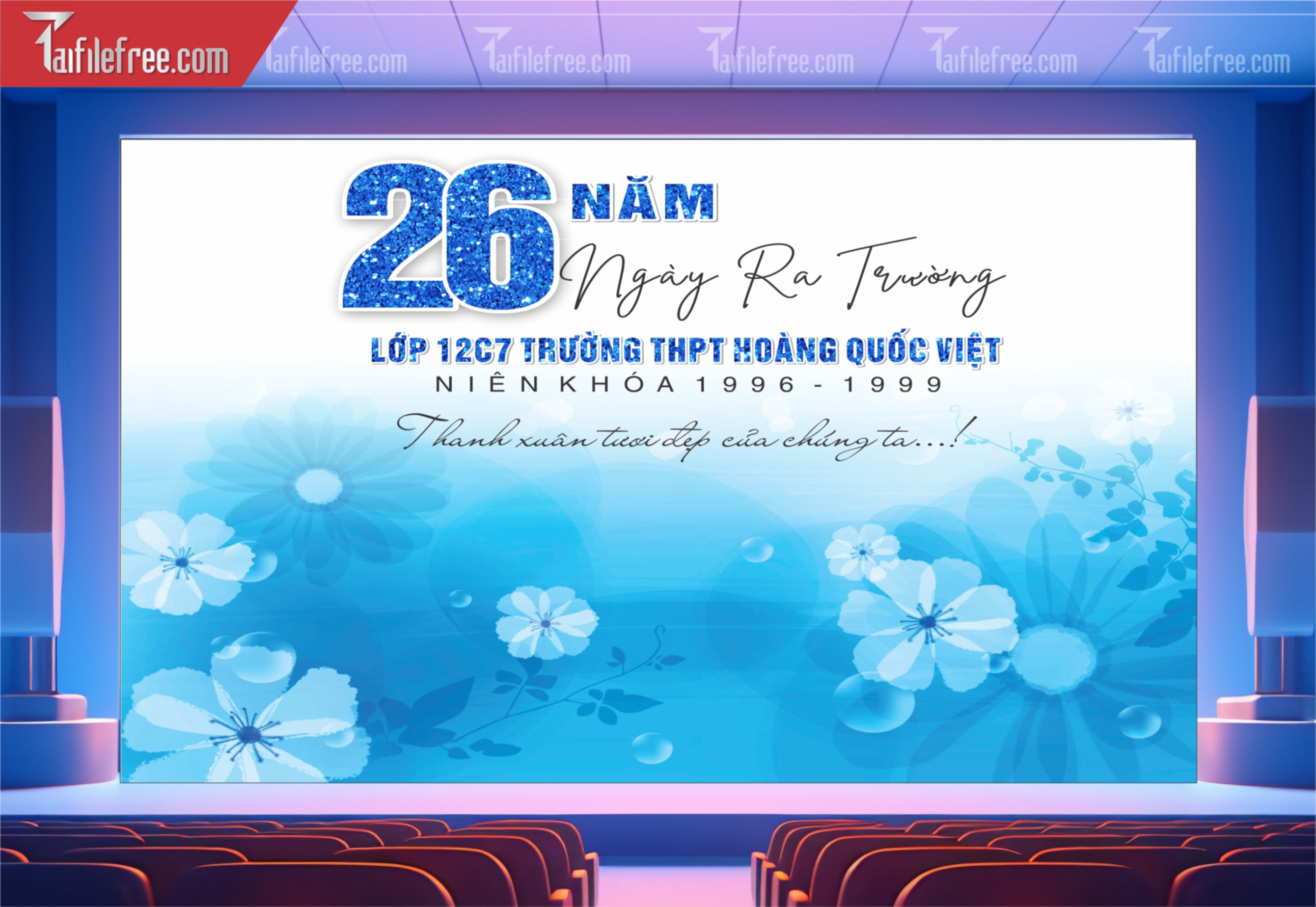 Mẫu Backdrop Họp Lớp, Hội Khóa, Ngày Trở Về Đẹp_HL40