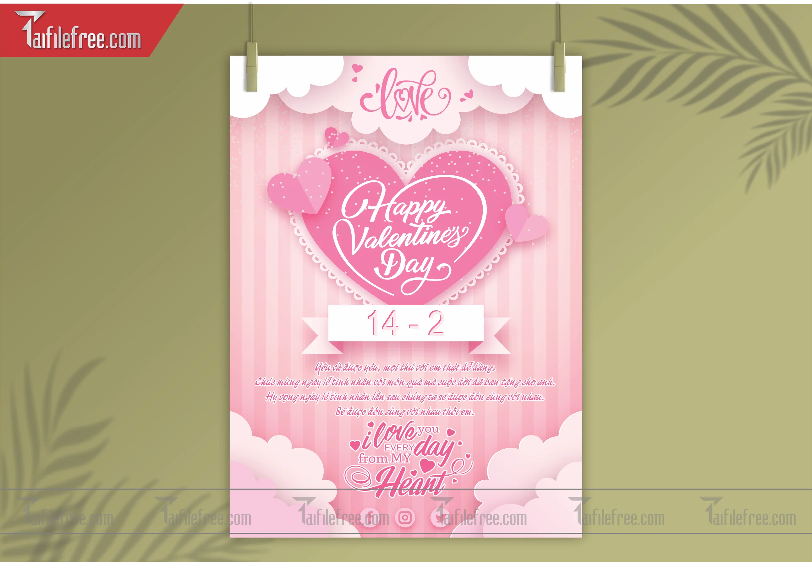Mẫu Thiết Kế Banner Ngày Valentine 14-02_L05
