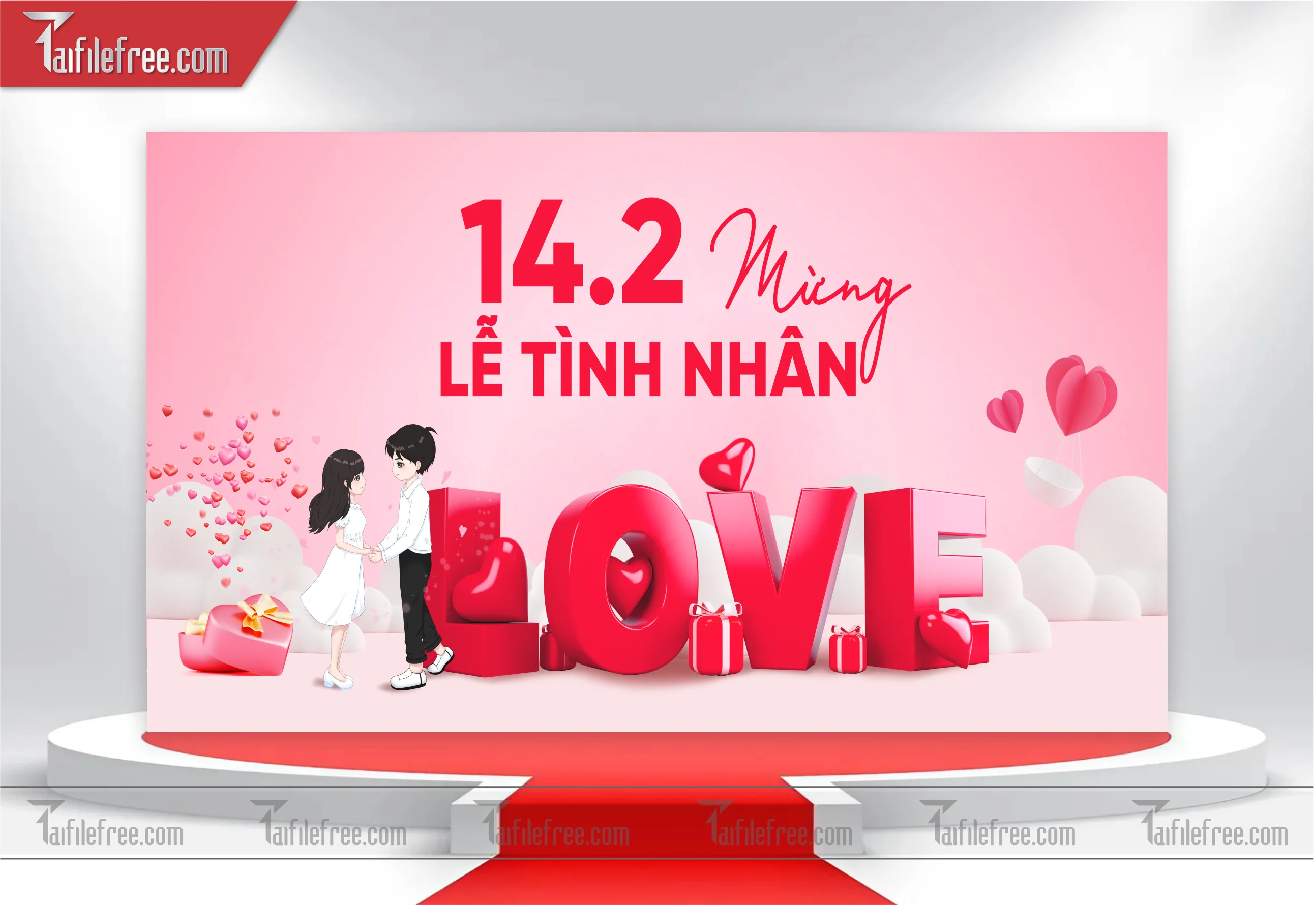 Mẫu Thiết Kế Background Ngày Valentine 14-02_L12