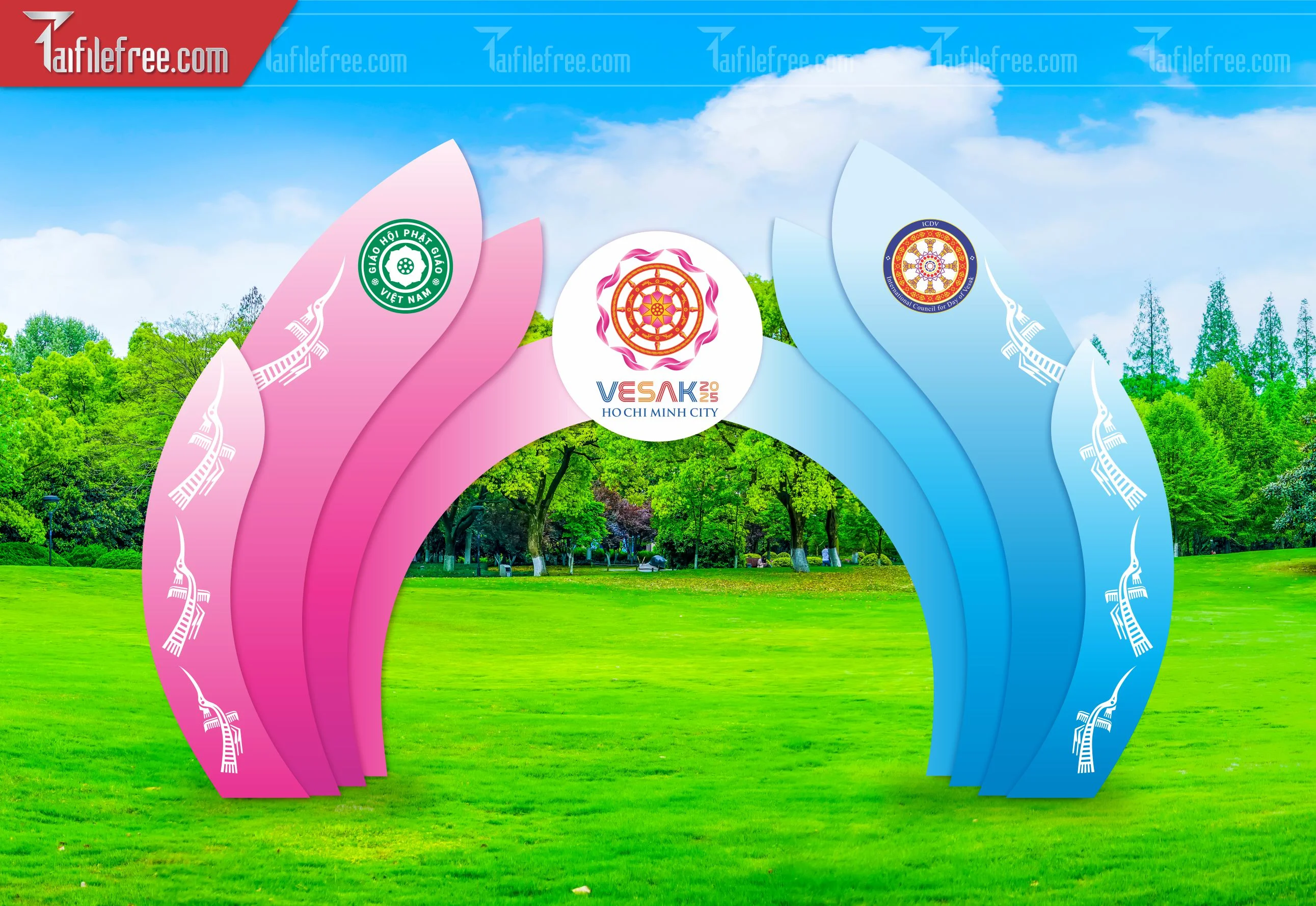 Backdrop Trang Trí Mừng Lễ Phật Đản LPD71