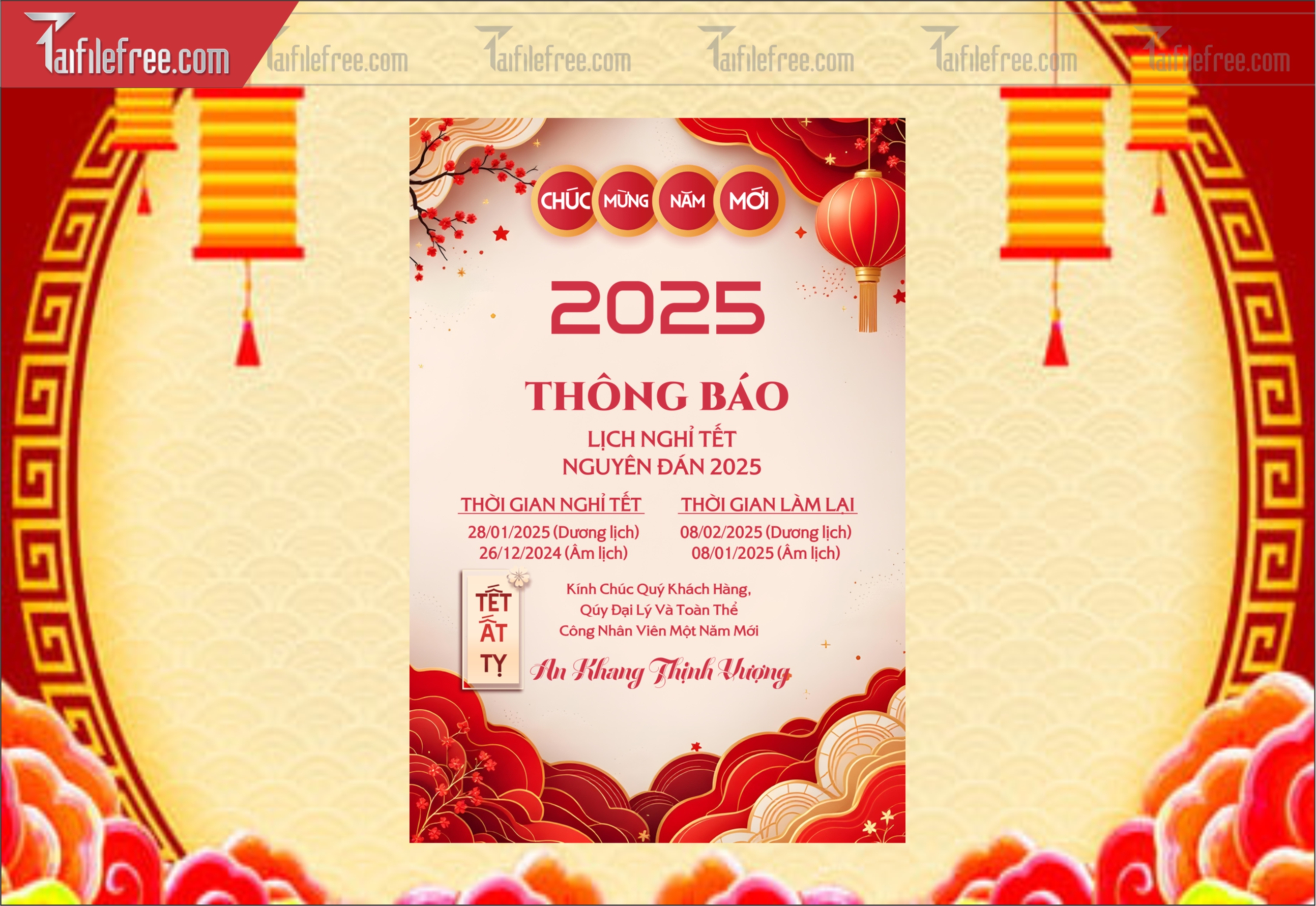 Lịch Nghĩ Tết Ất Tỵ Năm 2025_LT14