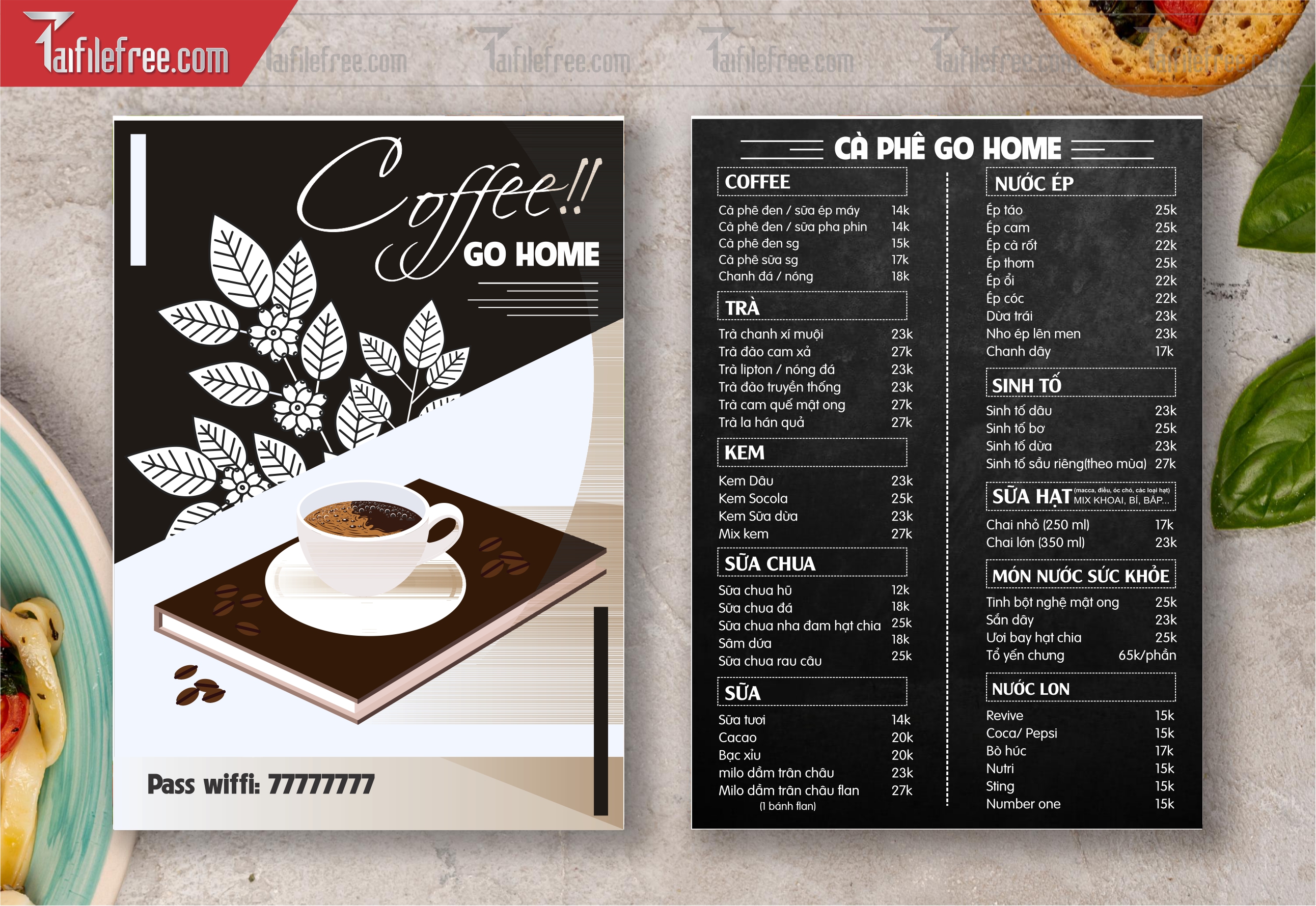 Menu Cà Phê_M127