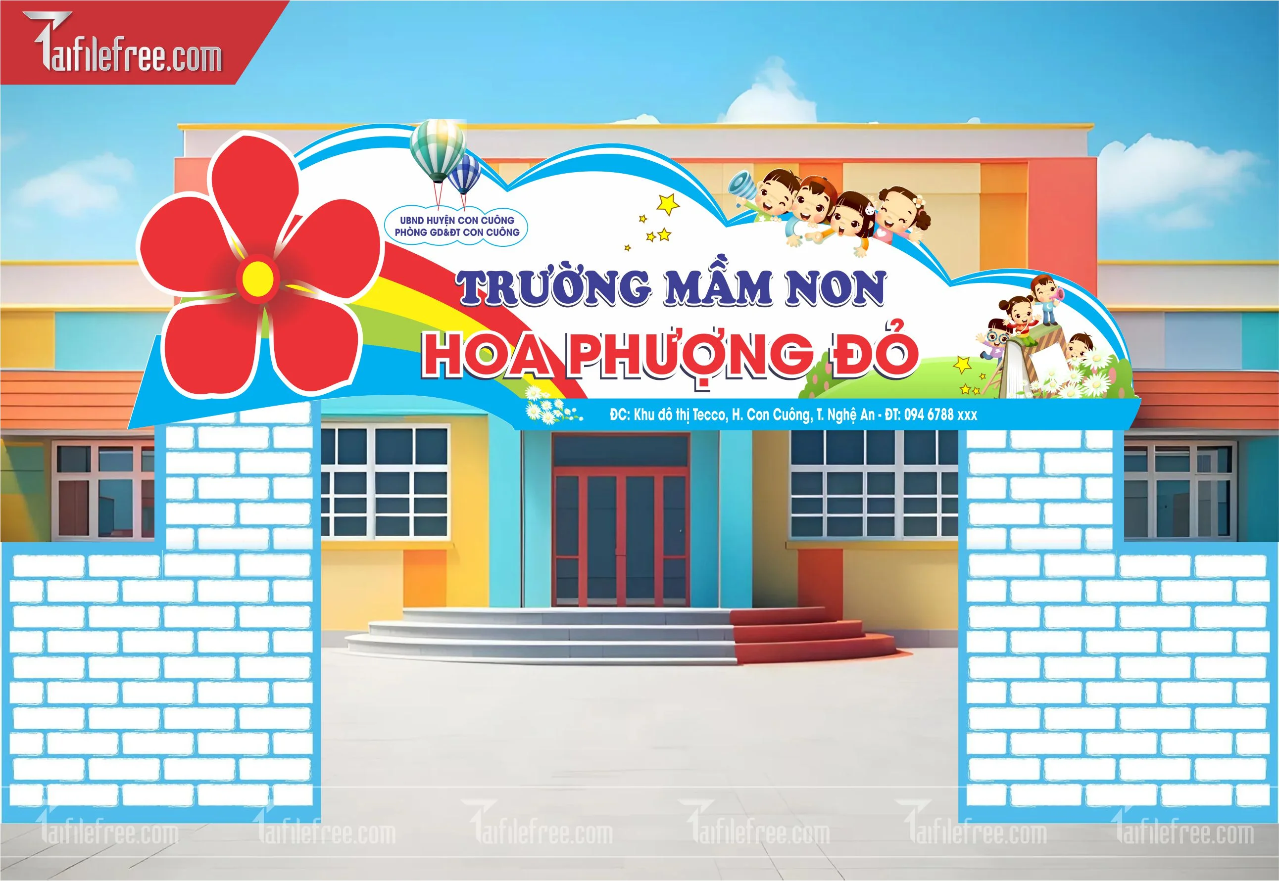 Cổng Trường Trang Trí cho Trường Mầm Non_MN07