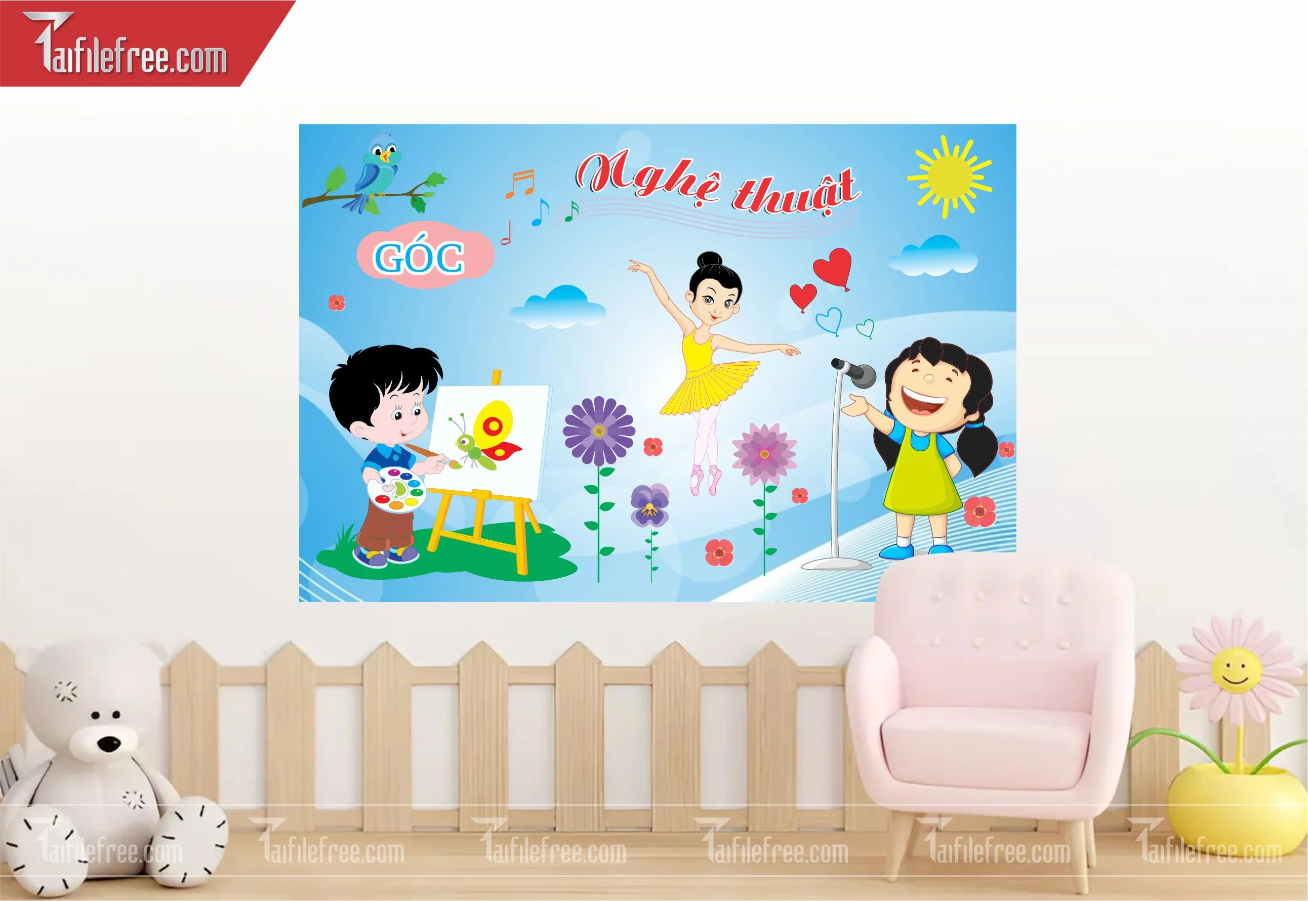 Tranh Mầm Non Chủ đề Nghệ Thuật_MN21