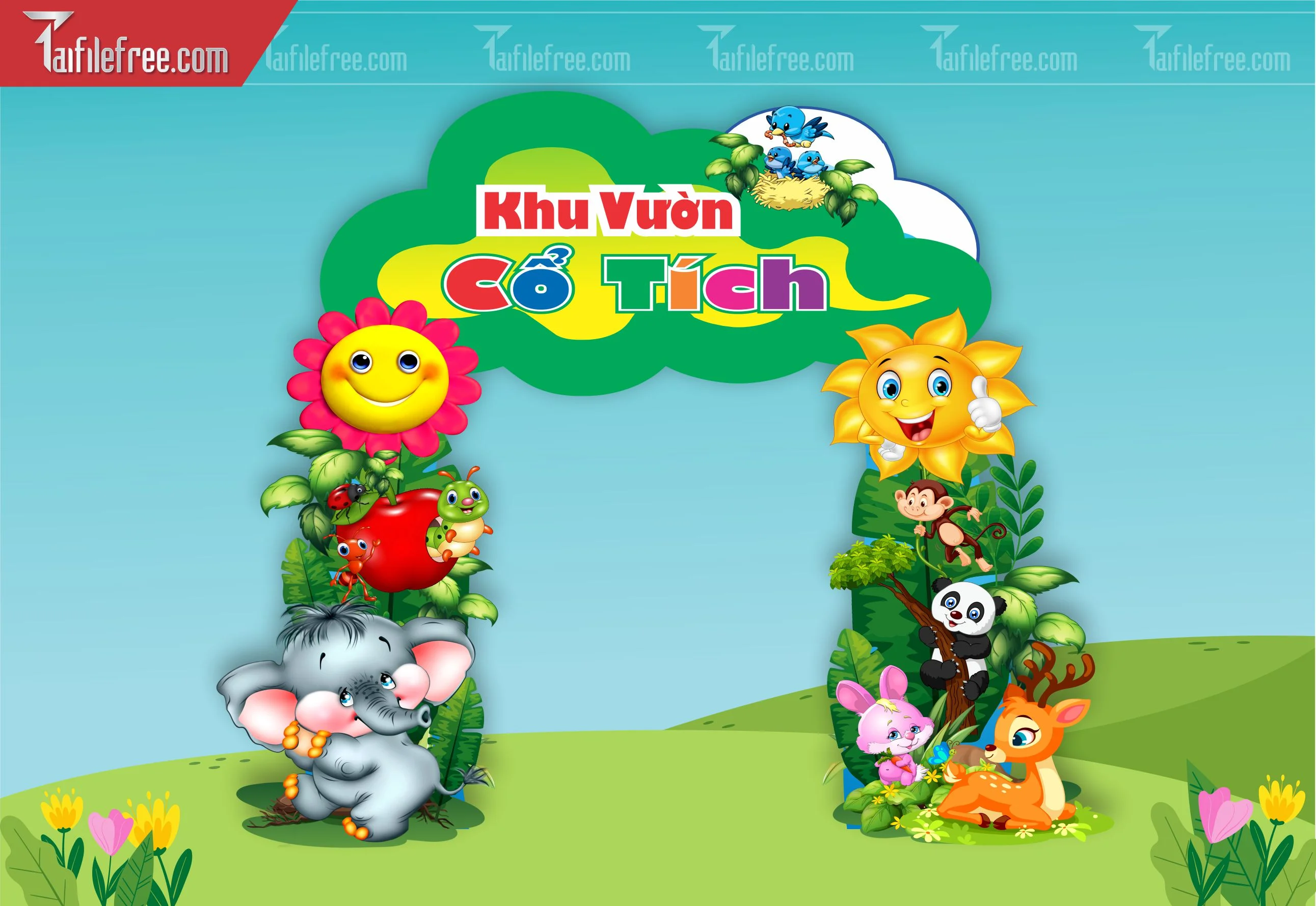 Cổng Khu Vườn Cổ Tích Trường Mầm Non_MN77