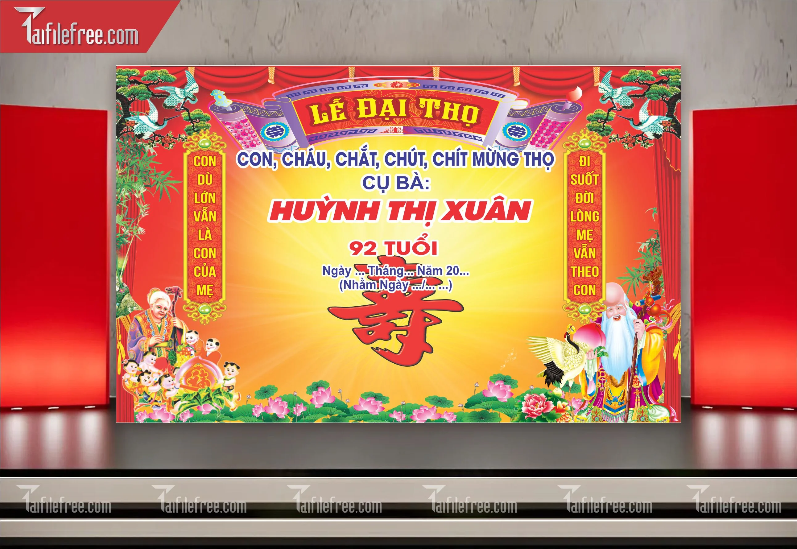 Background Phông Nền Mừng Thọ_MT11