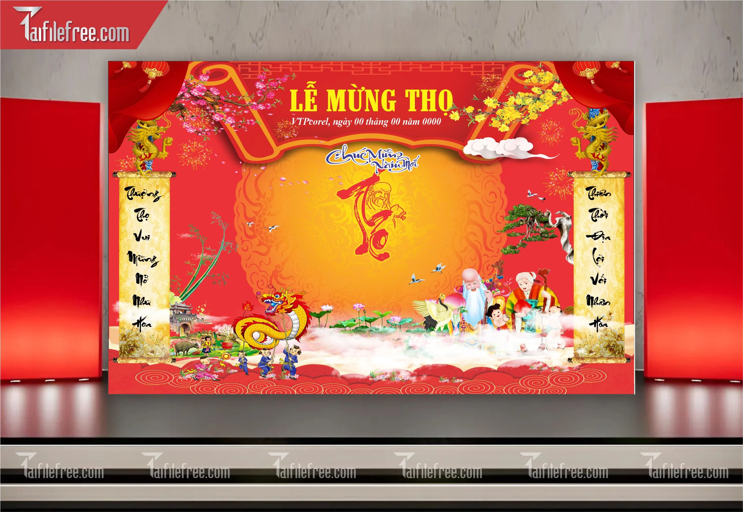 Background Phông Nền Mừng Thọ_MT14
