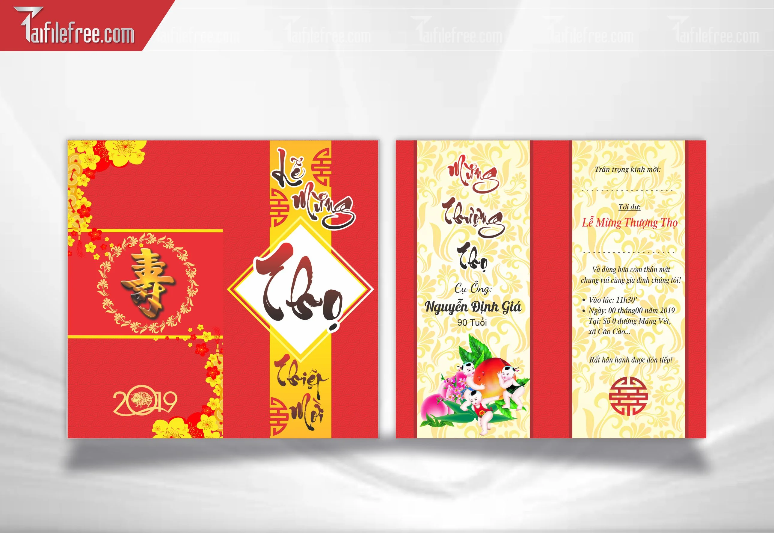 Mẫu Thư Mời Mừng Thọ_MT43