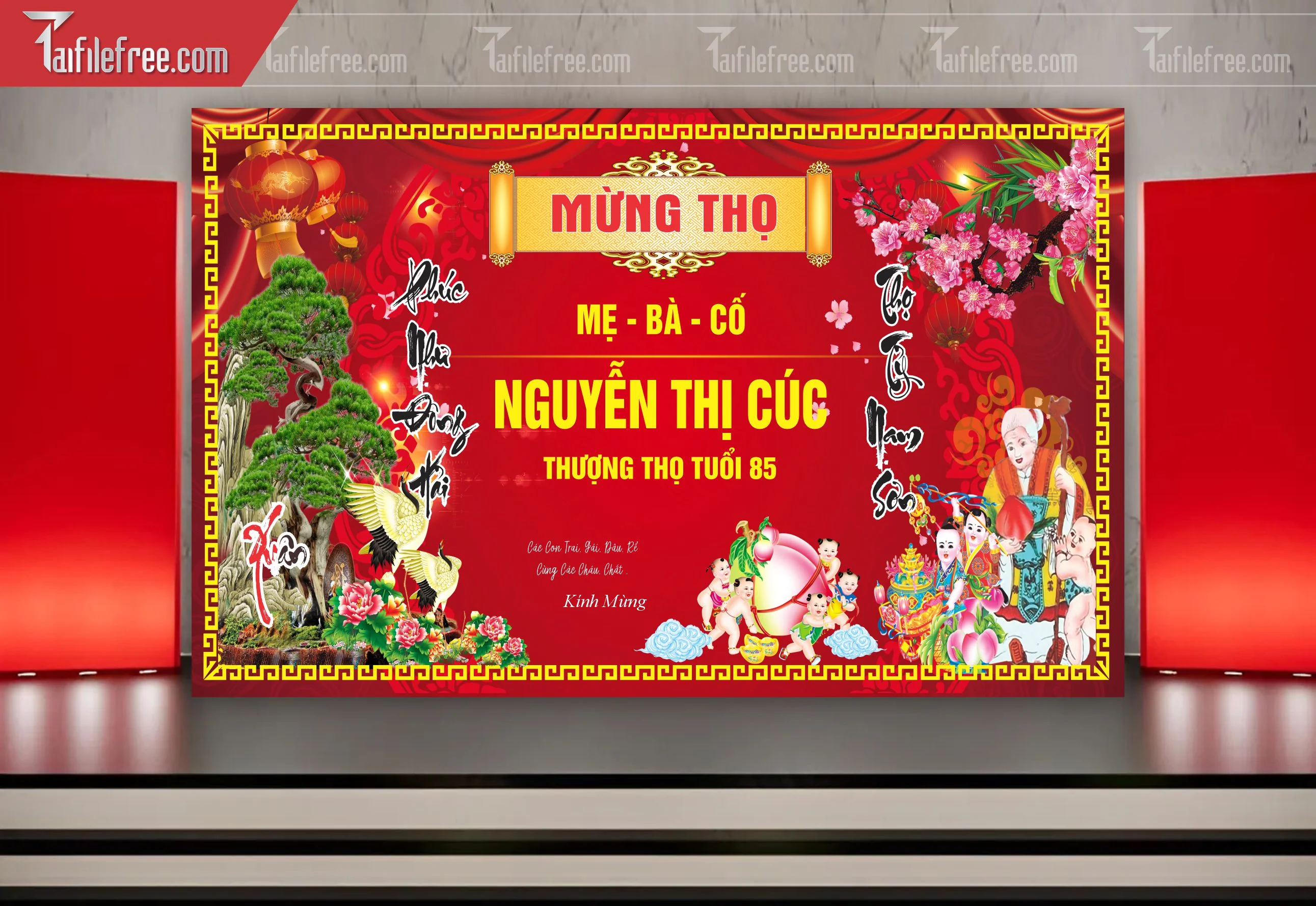 Background Phông Nền Mừng Thọ_MT51